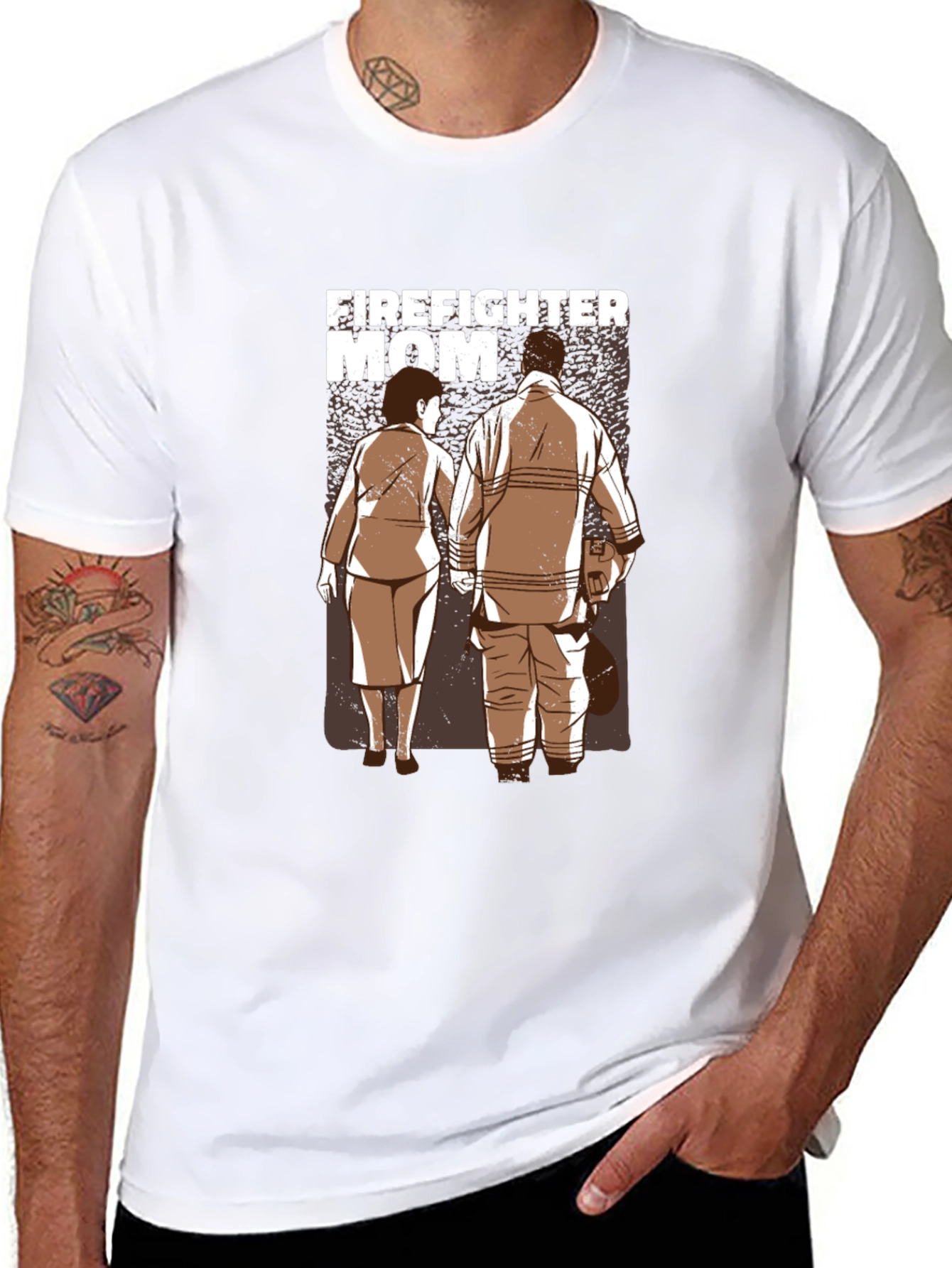 Firefighter Mom Graphic Tee - Hero Support T-Shirt