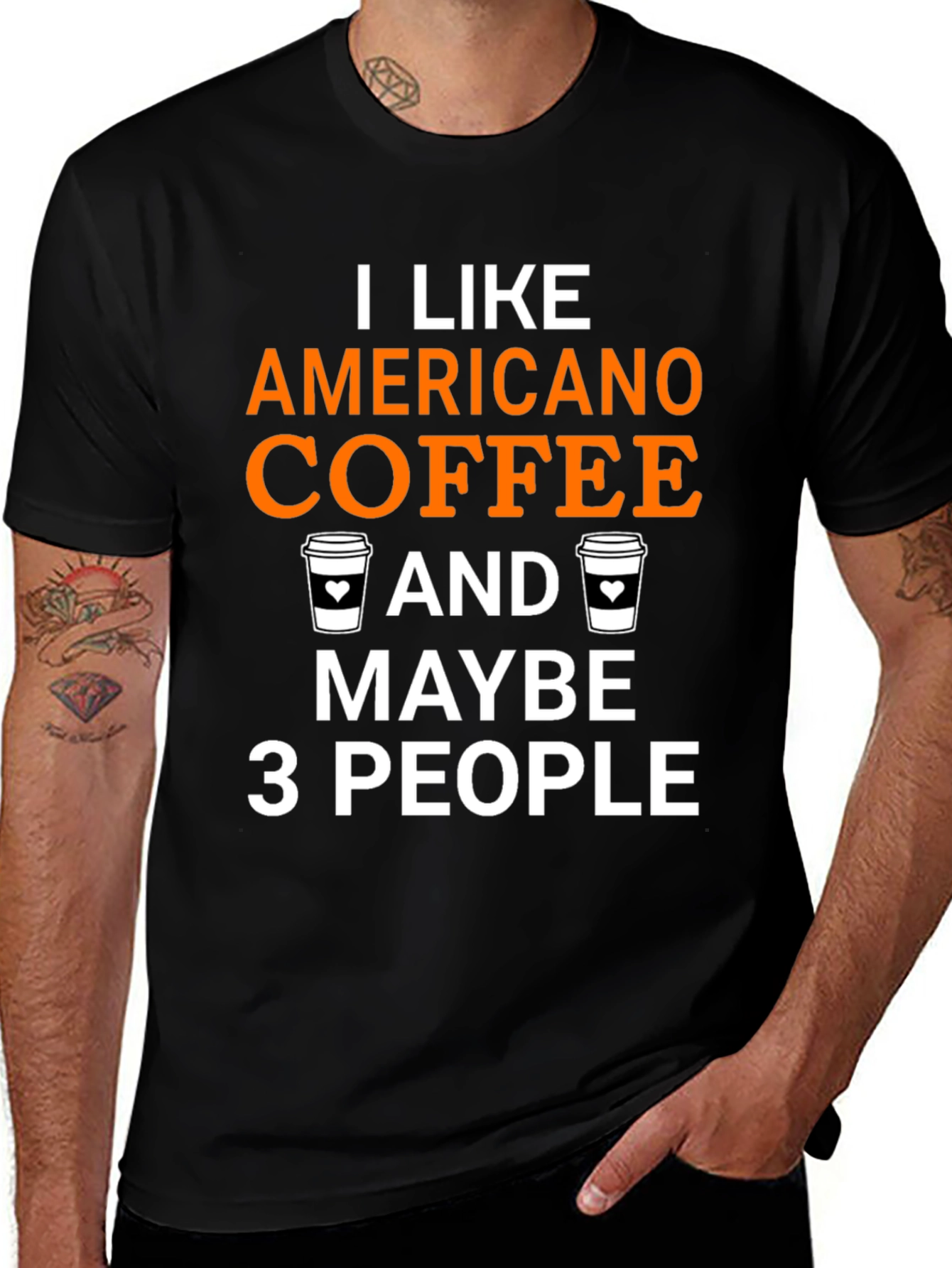 Americano Coffee Lover T-Shirt - Funny Graphic Tee