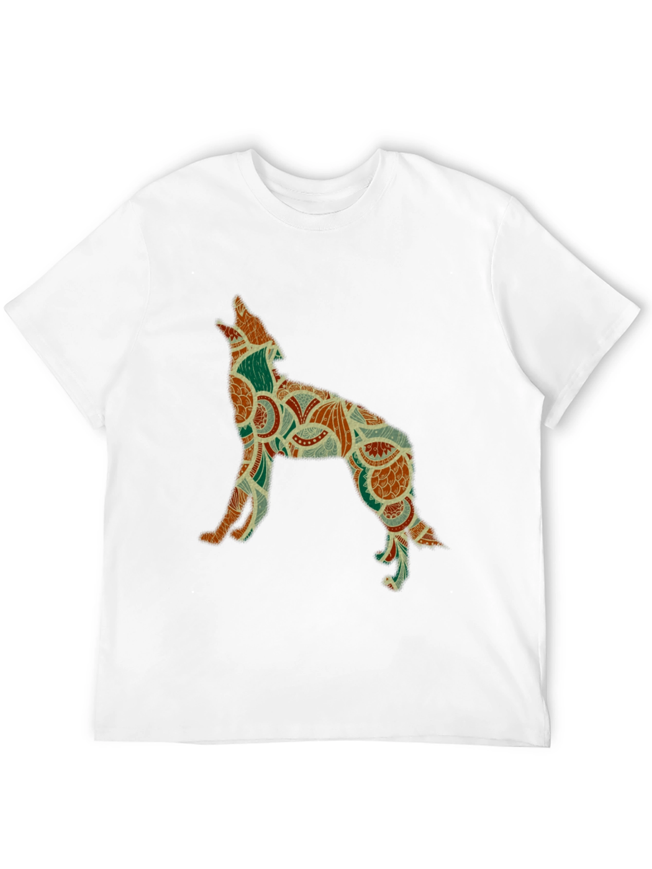 Wolf Silhouette Graphic Print Tee
