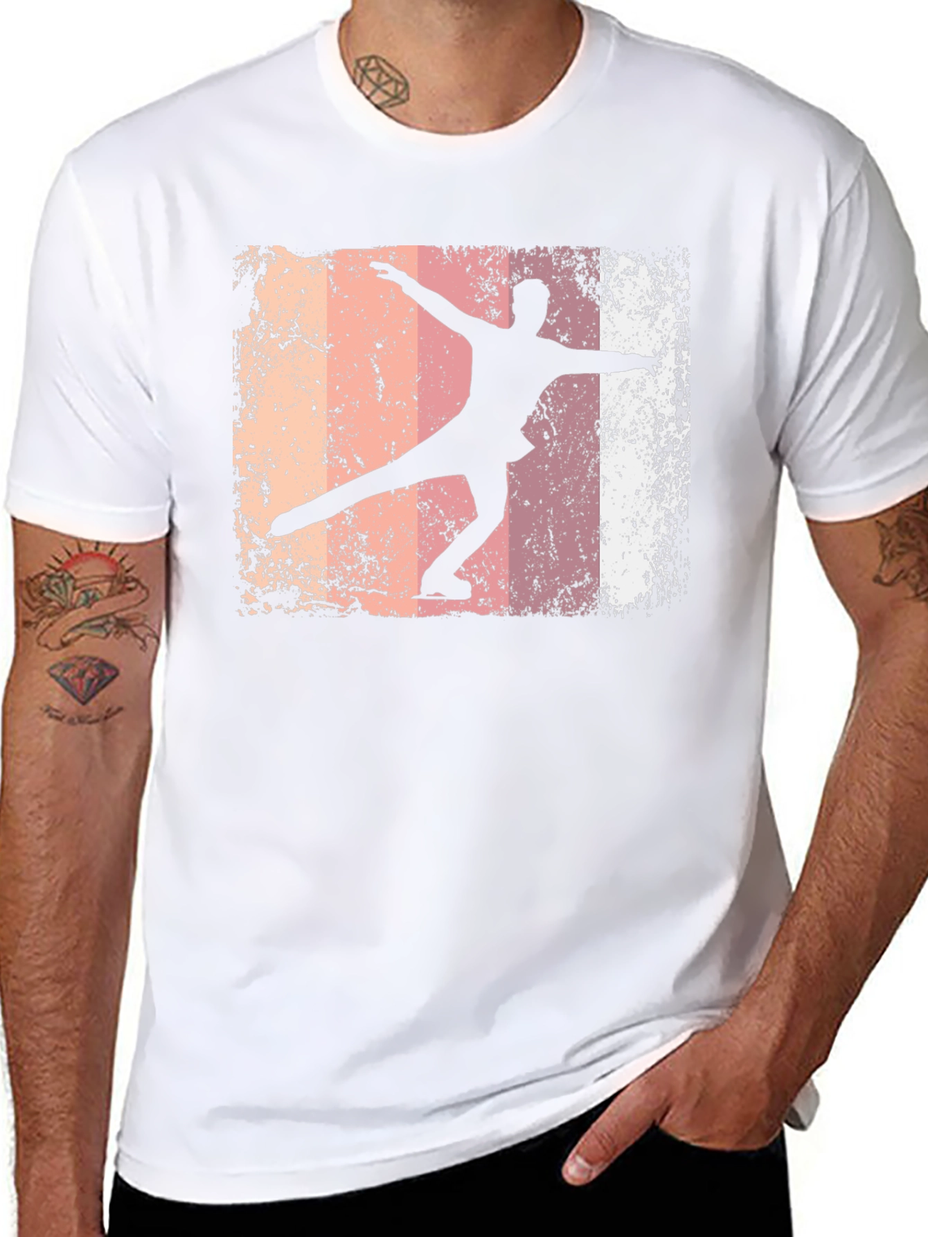 Figure Skater Graphic Tee - Retro Style