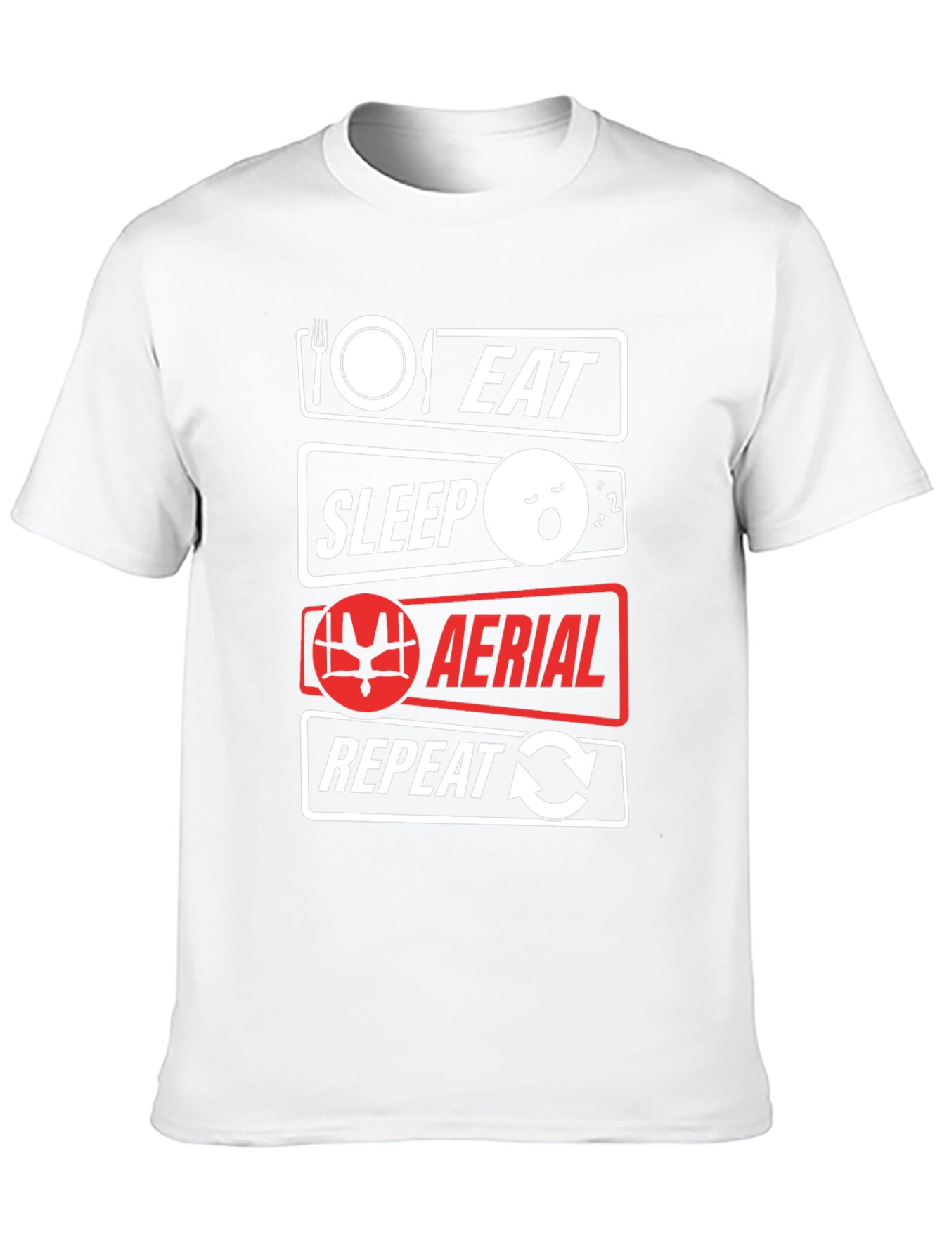 Eat Sleep Aerial Repeat Black T-Shirt