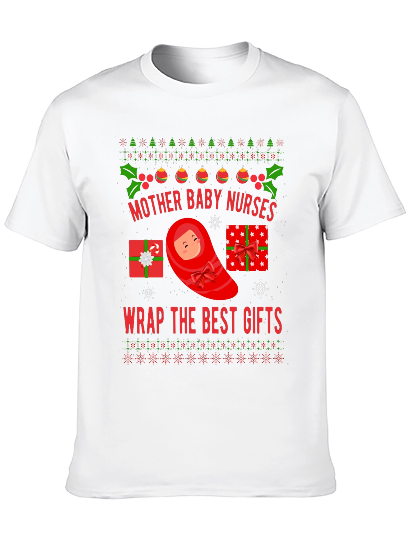Mother Baby Nurses Christmas T-Shirt
