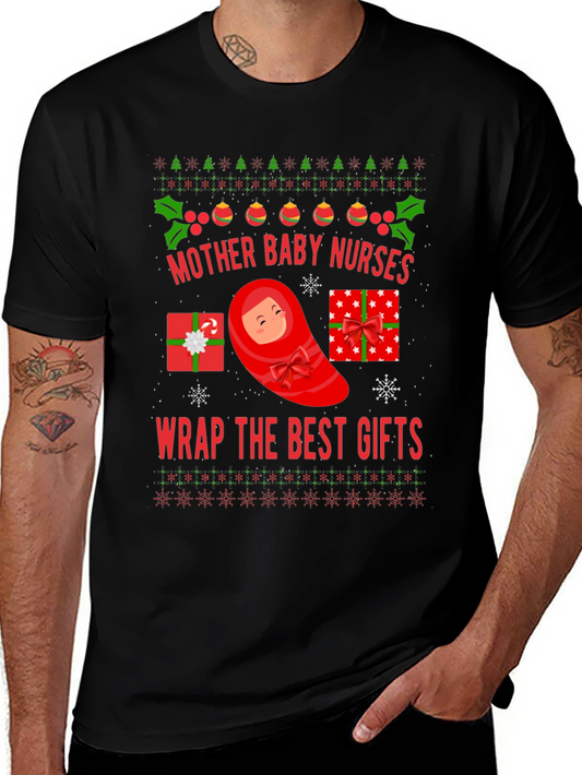Mother Baby Nurses Christmas T-Shirt