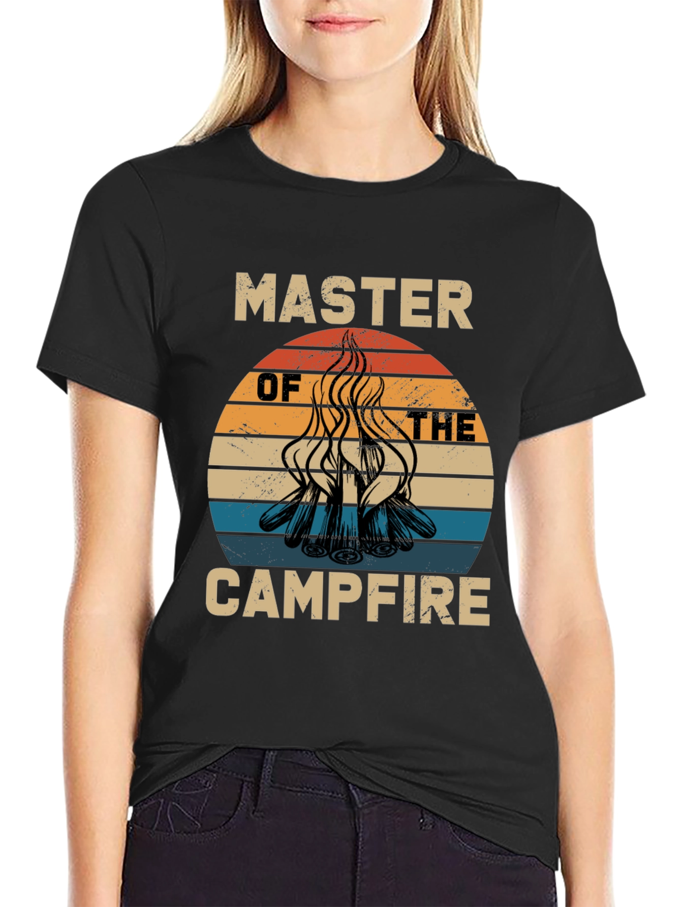 Master of the Campfire Tee - Retro Camping Shirt