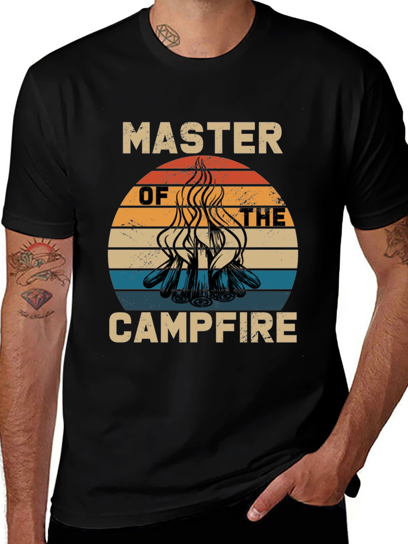 Master of the Campfire Tee - Retro Camping Shirt
