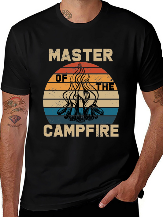 Master of the Campfire Tee - Retro Camping Shirt