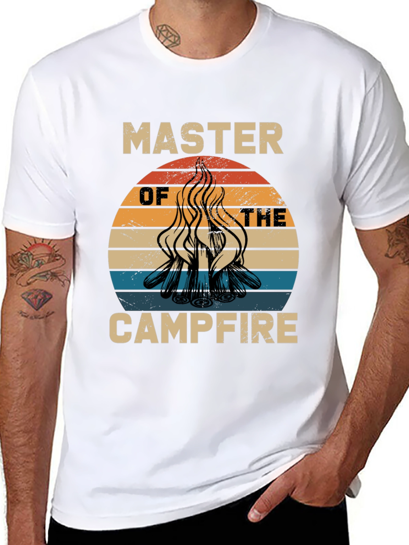 Master of the Campfire Tee - Retro Camping Shirt