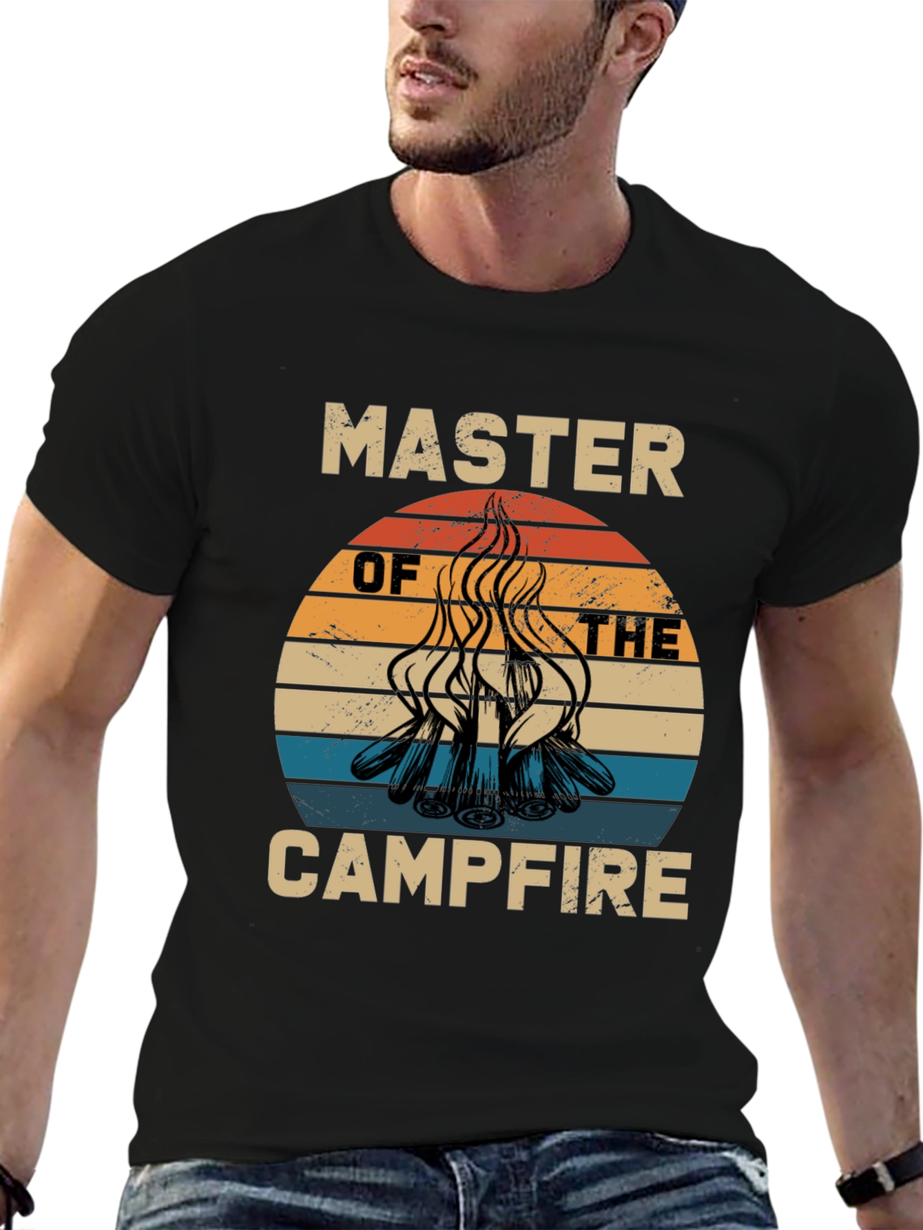 Master of the Campfire Tee - Retro Camping Shirt
