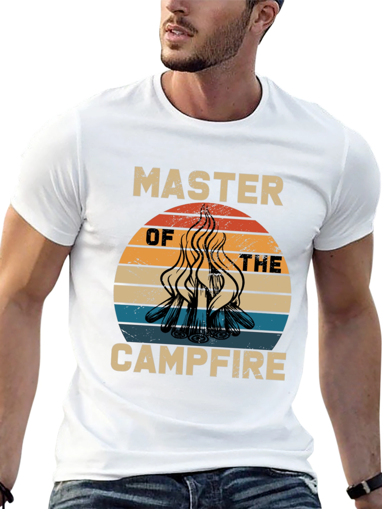 Master of the Campfire Tee - Retro Camping Shirt