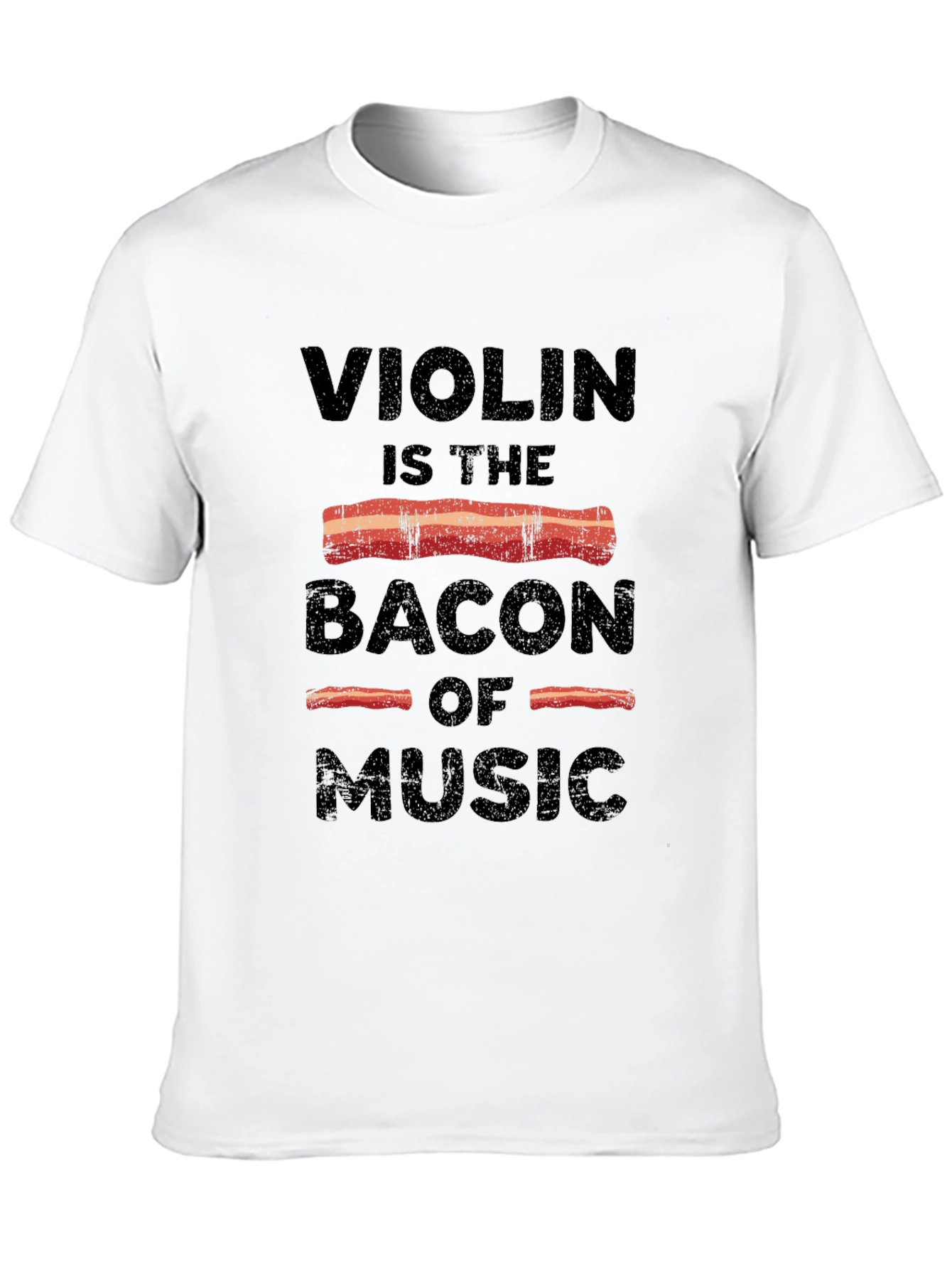 Violin is the Bacon of Music Black T-Shirt