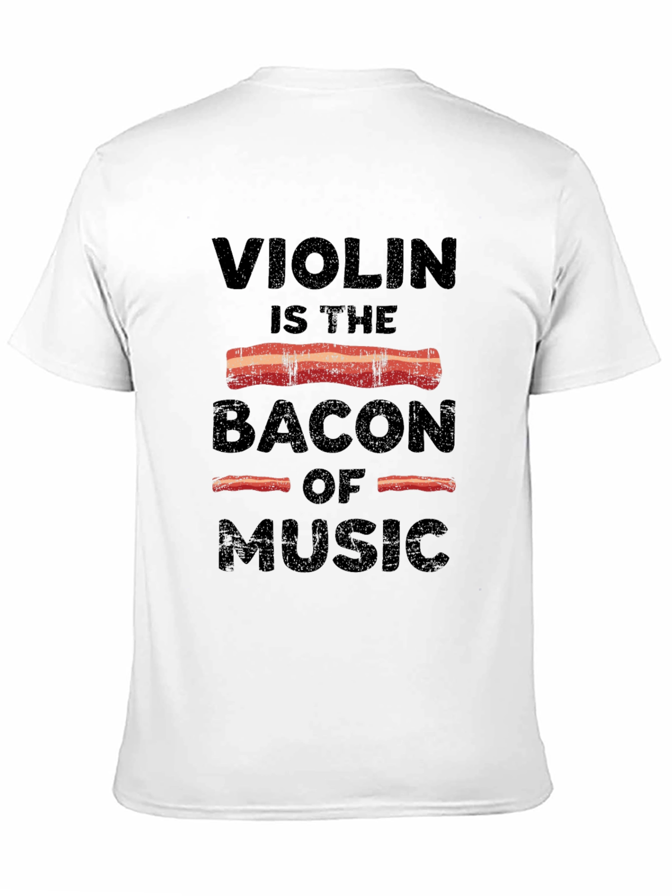 Violin is the Bacon of Music Black T-Shirt