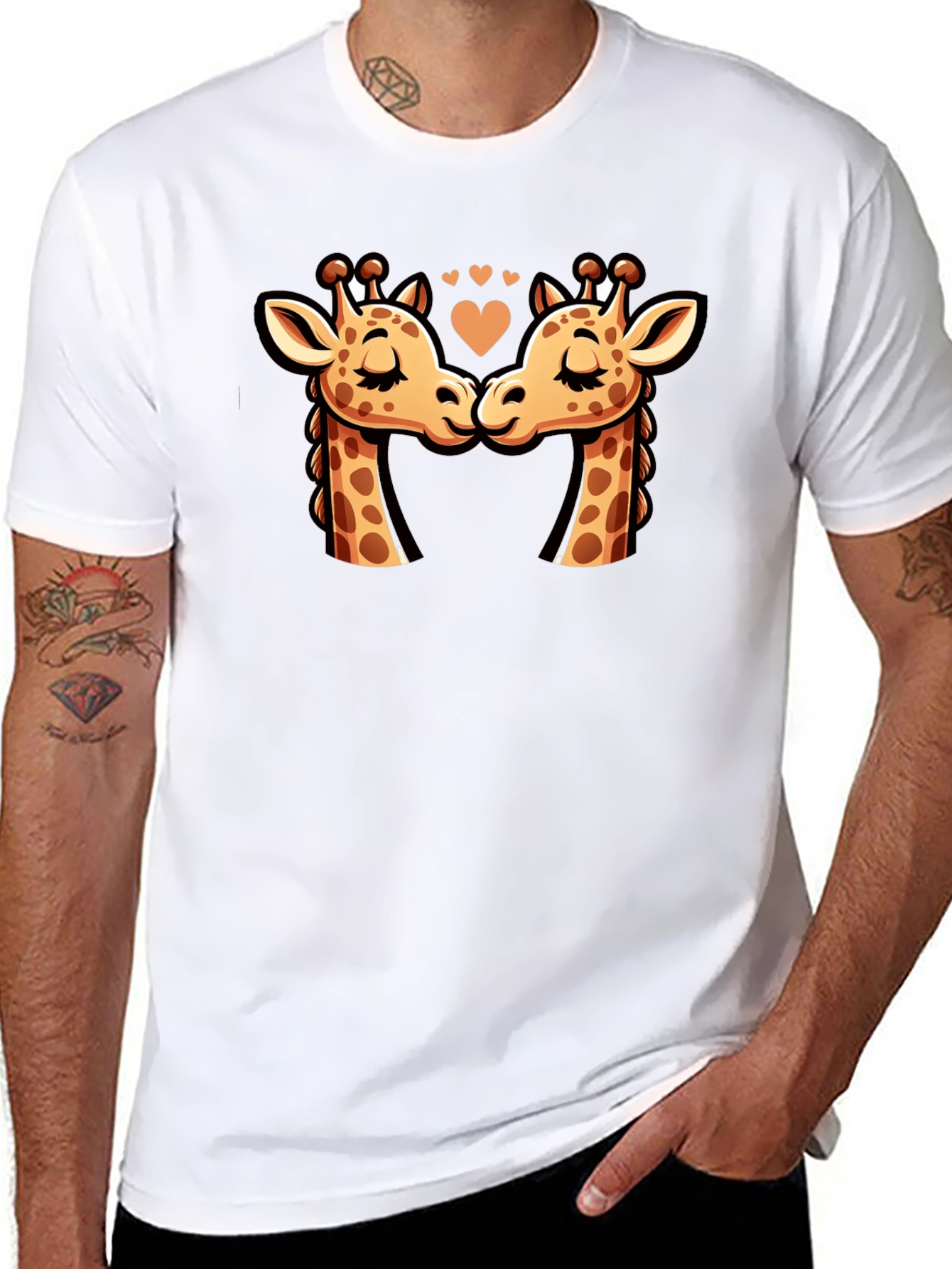 Giraffe Love T-Shirt - Cute Animal Tee