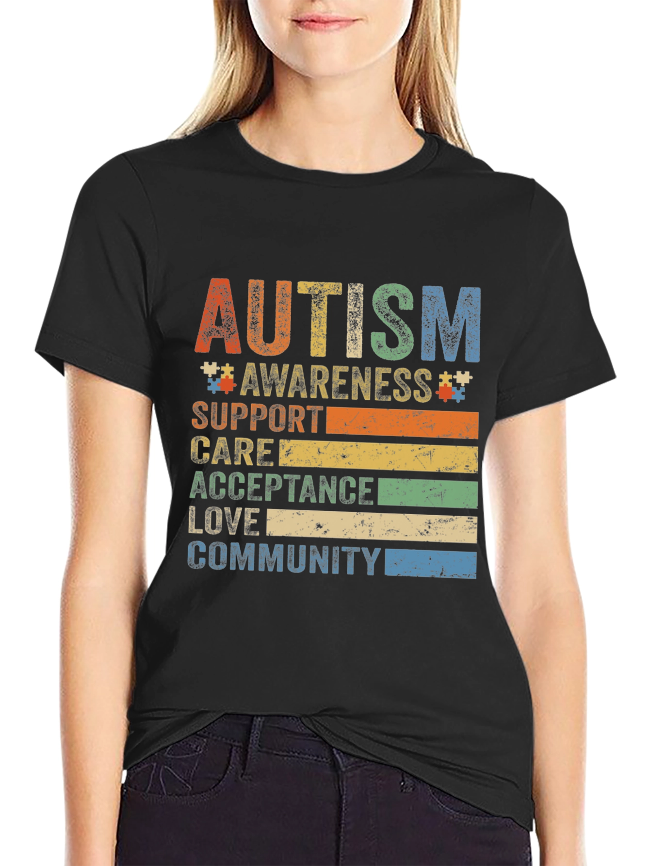 Autism Awareness T-Shirt: Support Love Community