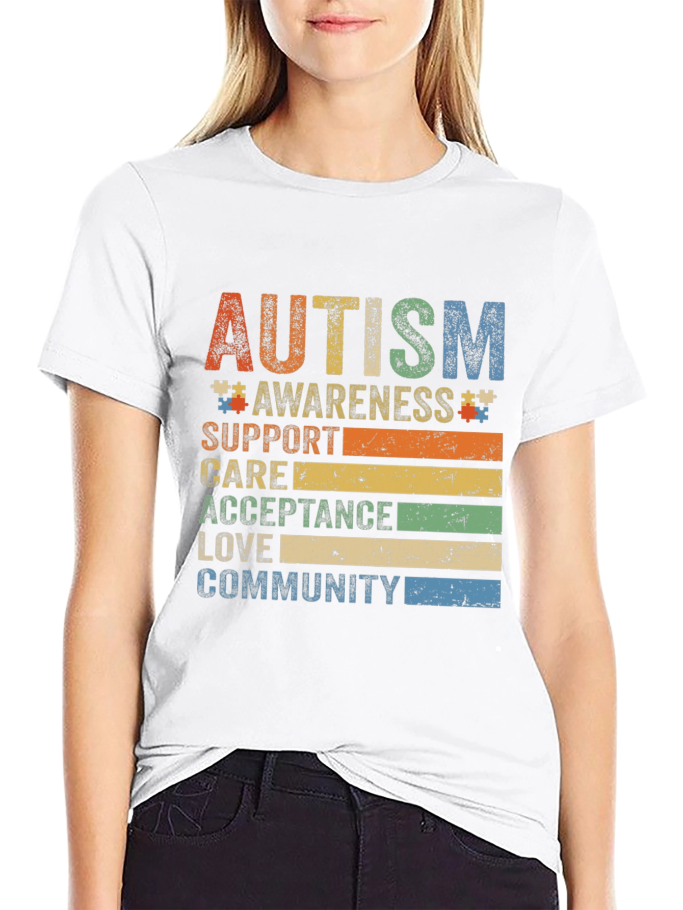 Autism Awareness T-Shirt: Support Love Community