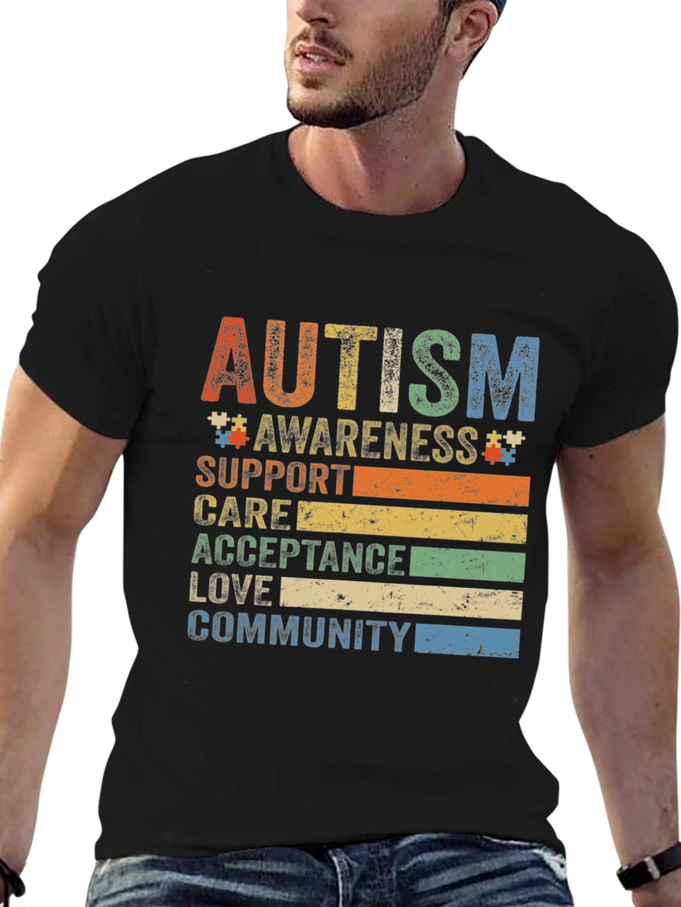 Autism Awareness T-Shirt: Support Love Community