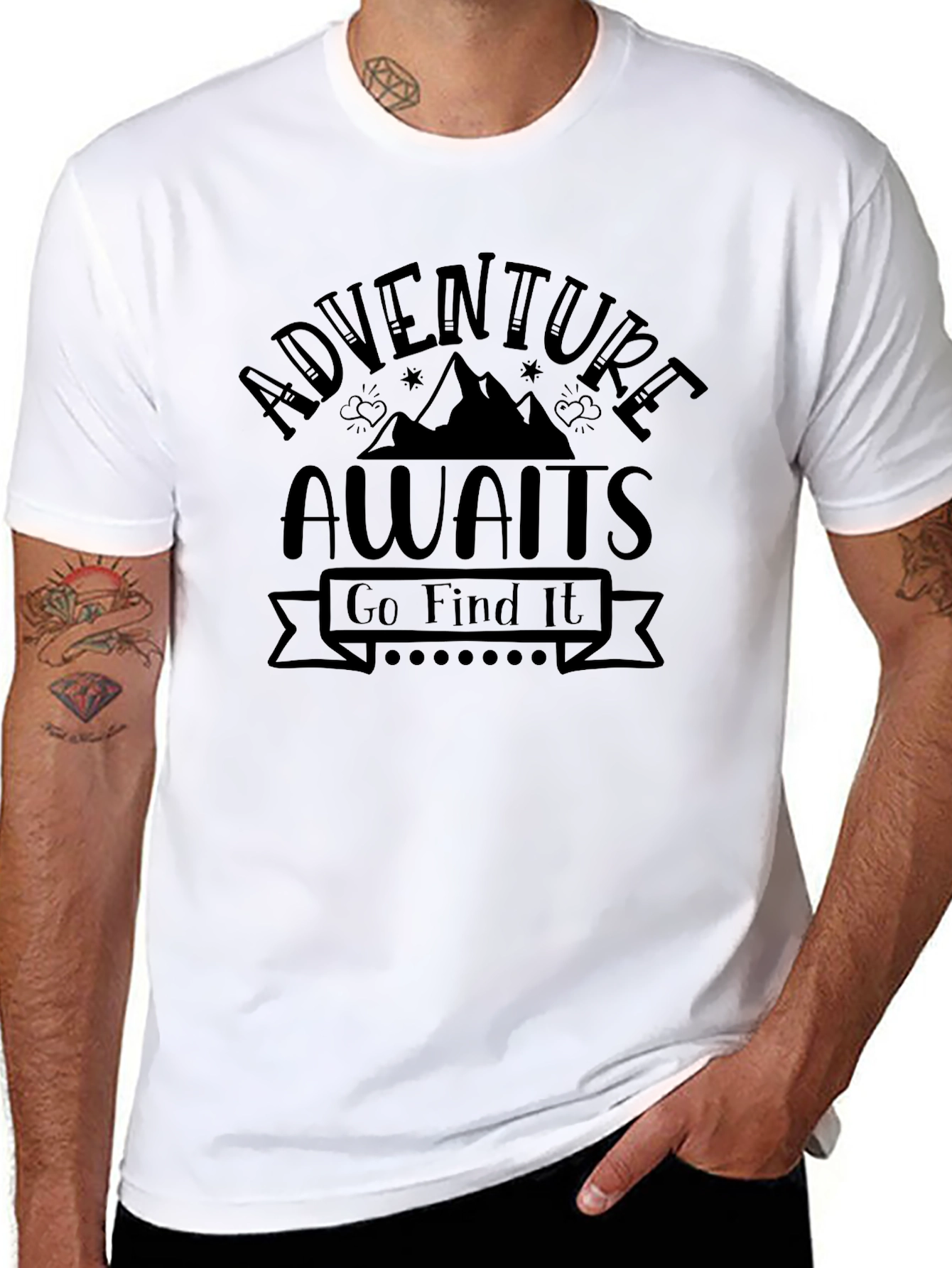 Adventure Awaits Graphic Tee - Black