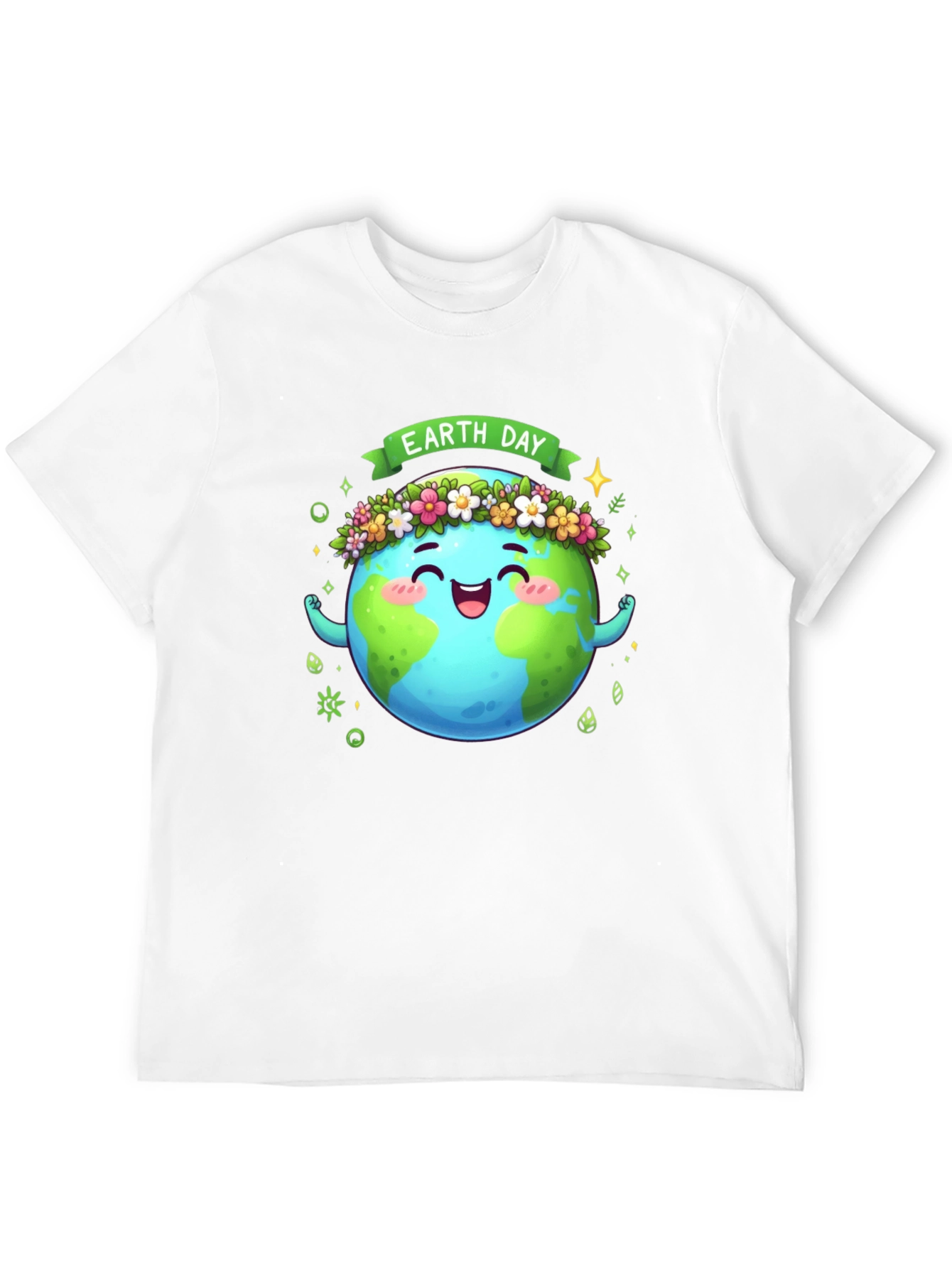 Earth Day Graphic T-Shirt - Black Cotton Tee