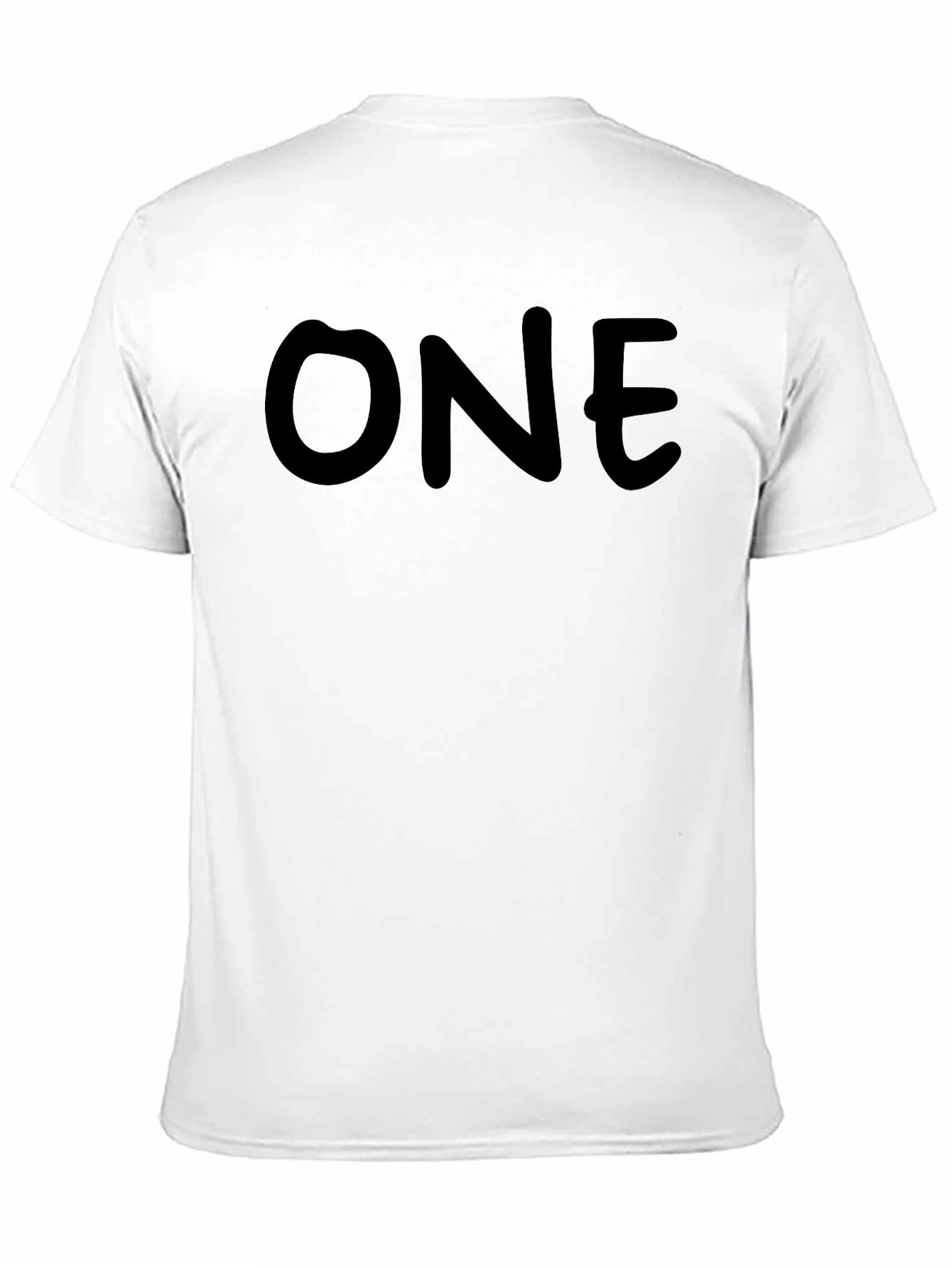 Mens Black ONE Graphic Tee - Casual Style