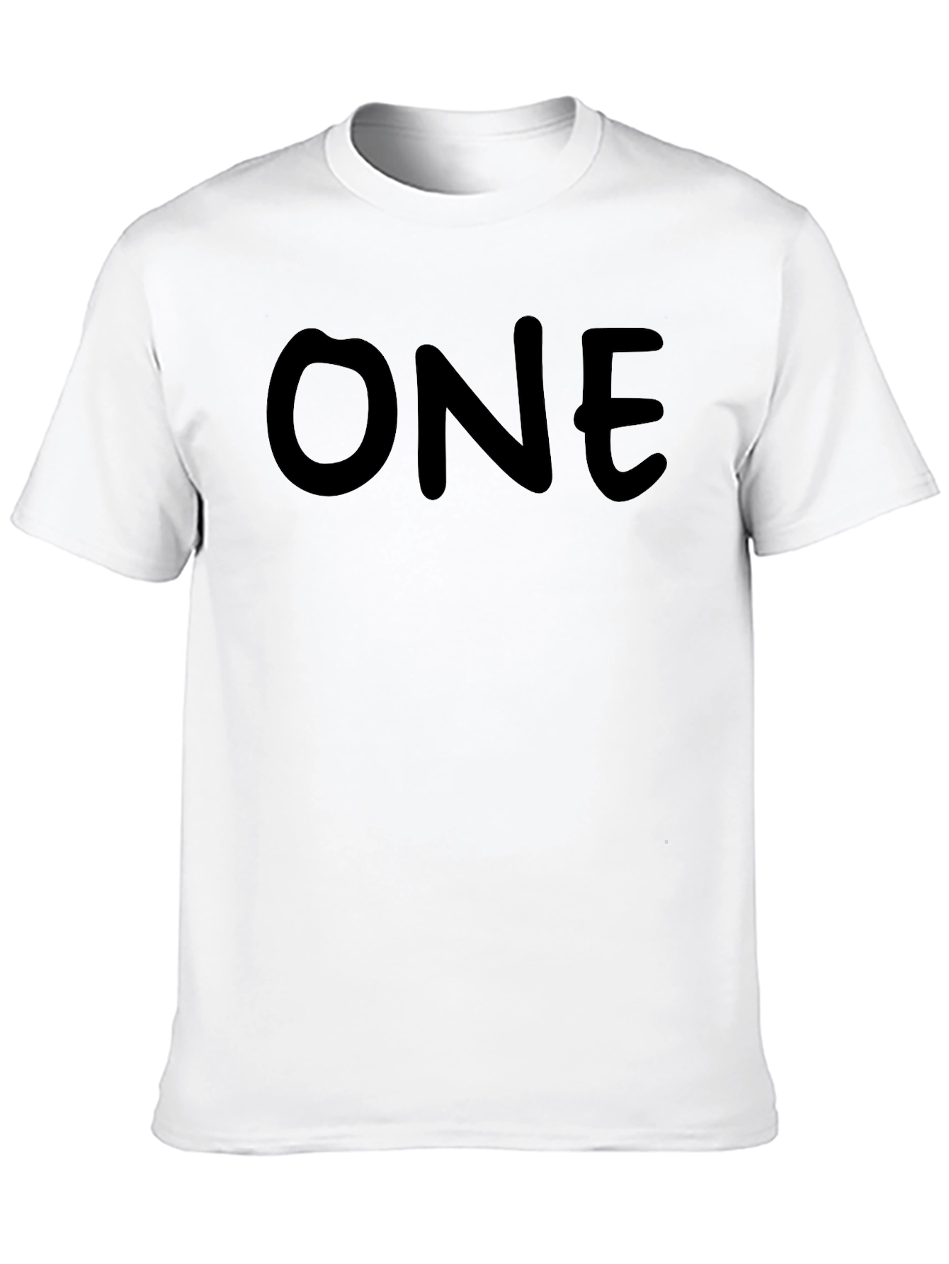 Mens Black ONE Graphic Tee - Casual Style