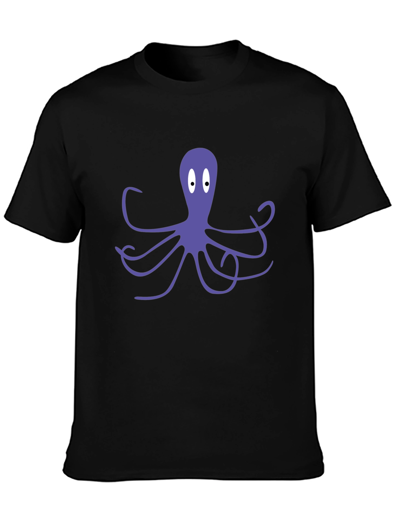 Octopus Graphic Tee - Black Cotton Blend T-Shirt
