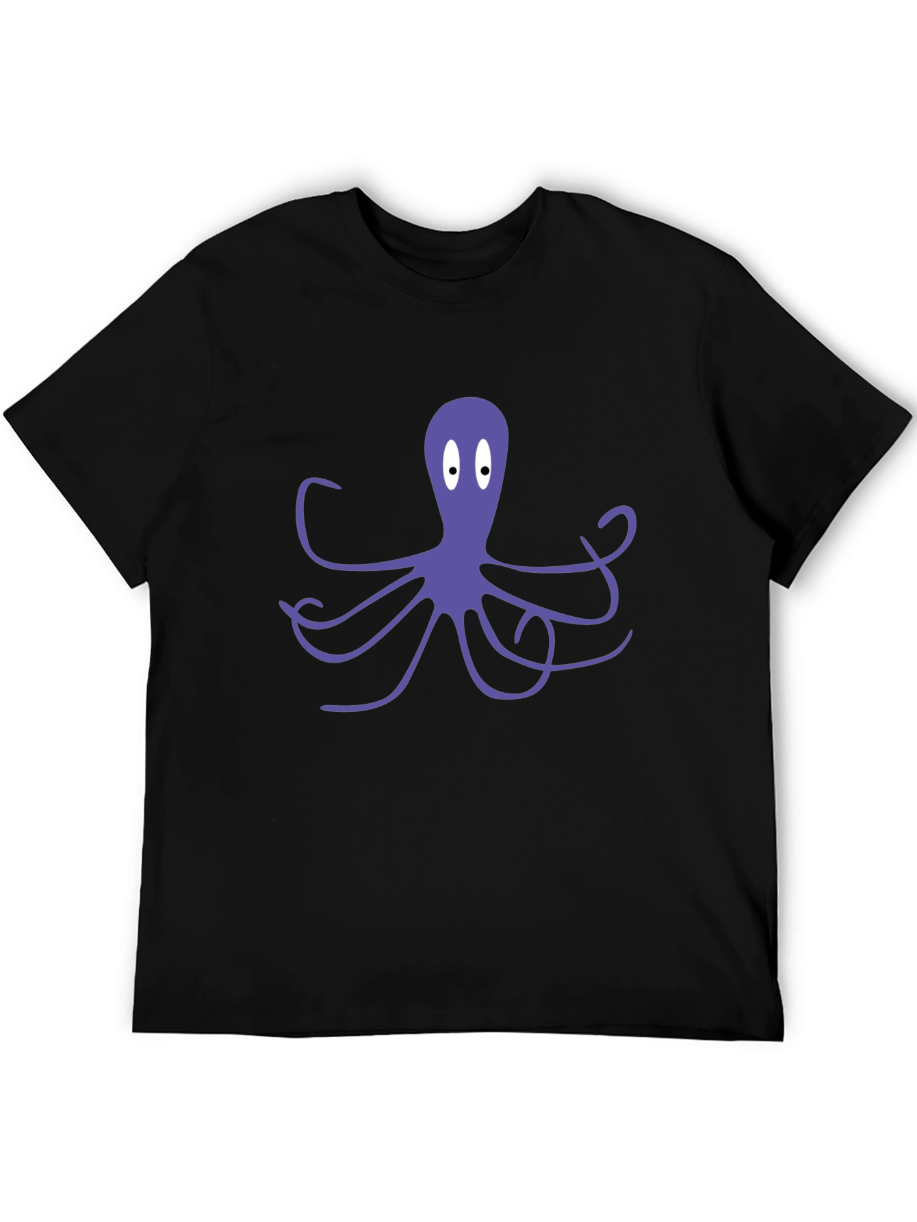 Octopus Graphic Tee - Black Cotton Blend T-Shirt