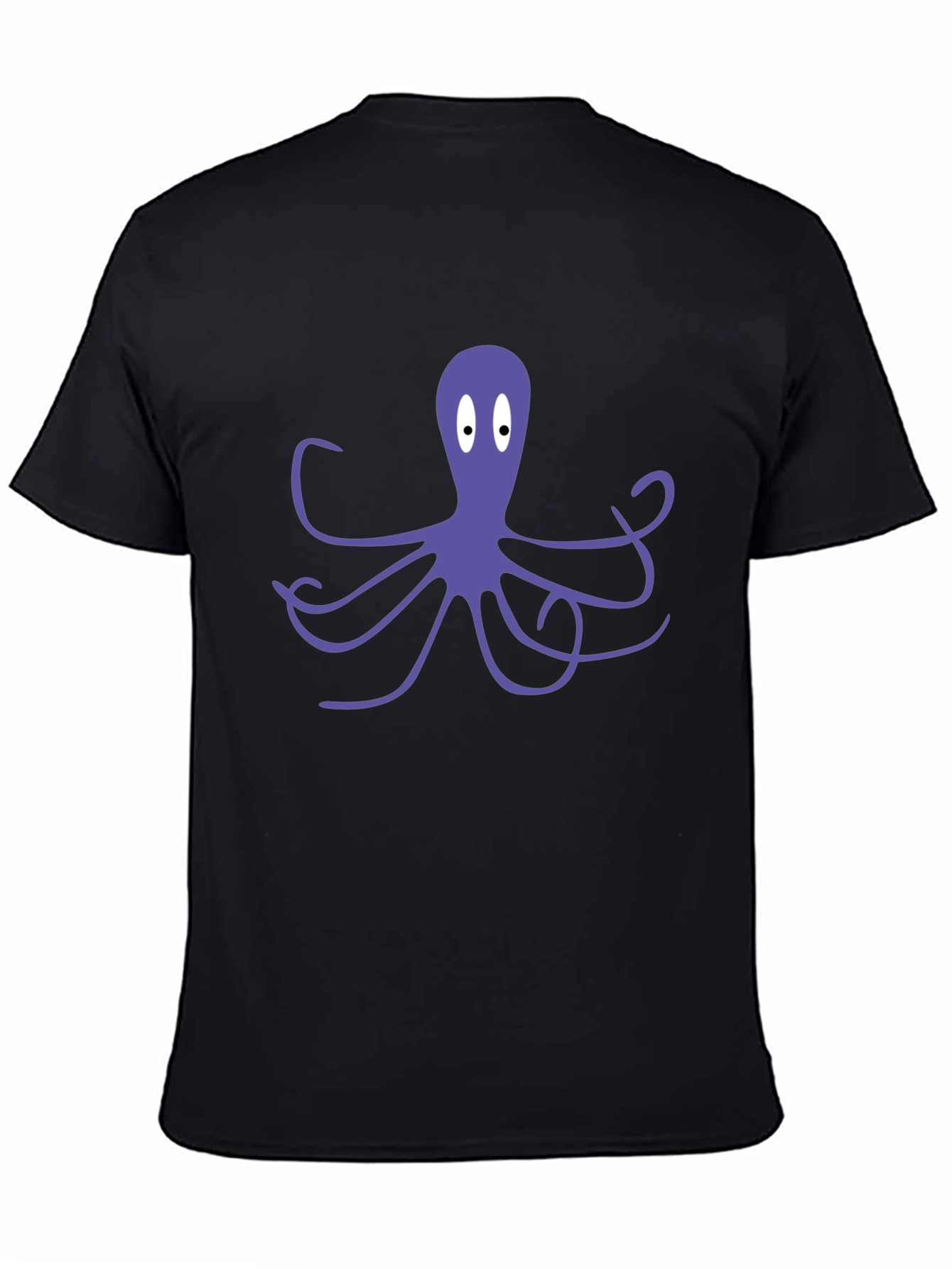 Octopus Graphic Tee - Black Cotton Blend T-Shirt