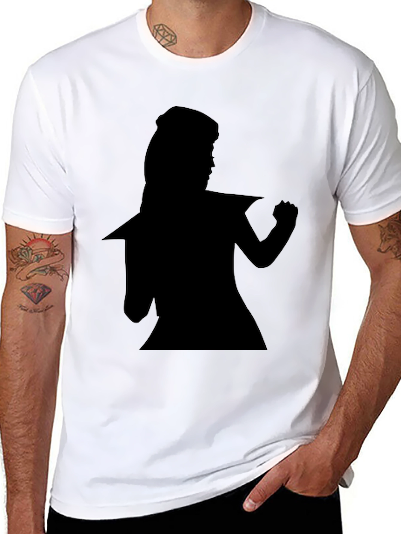 Silhouette Graphic T-Shirt - Bold Black Tee
