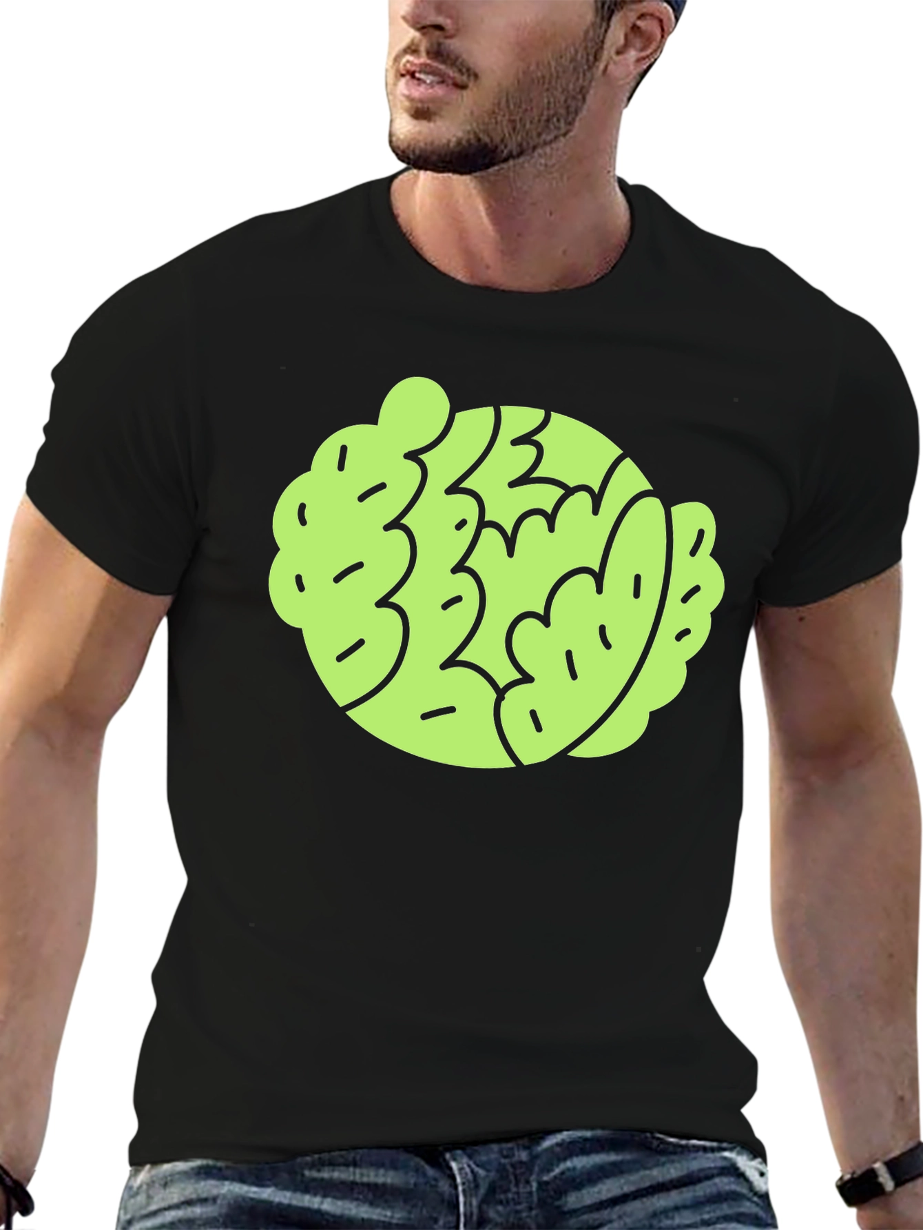 Funky Brain Graphic T-Shirt - Modern Style