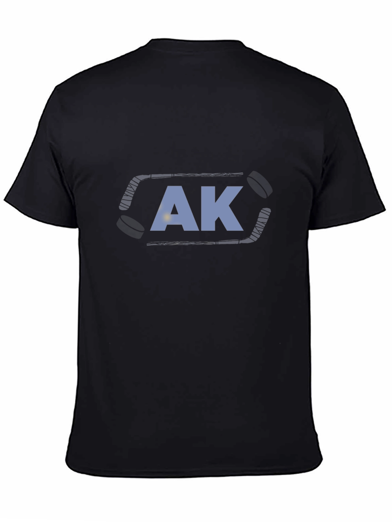 AK Hockey Stick Tee - Black Cotton Graphic T-Shirt