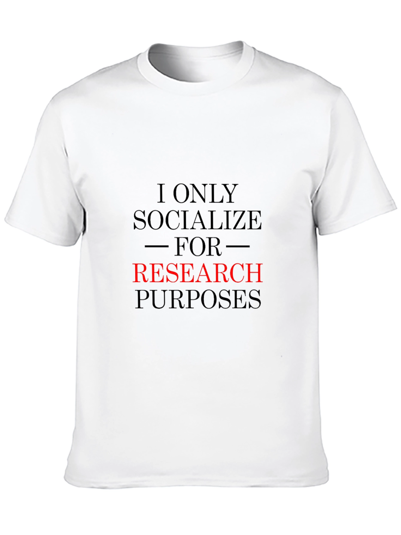 Research Purposes T-Shirt Funny Introvert Tee