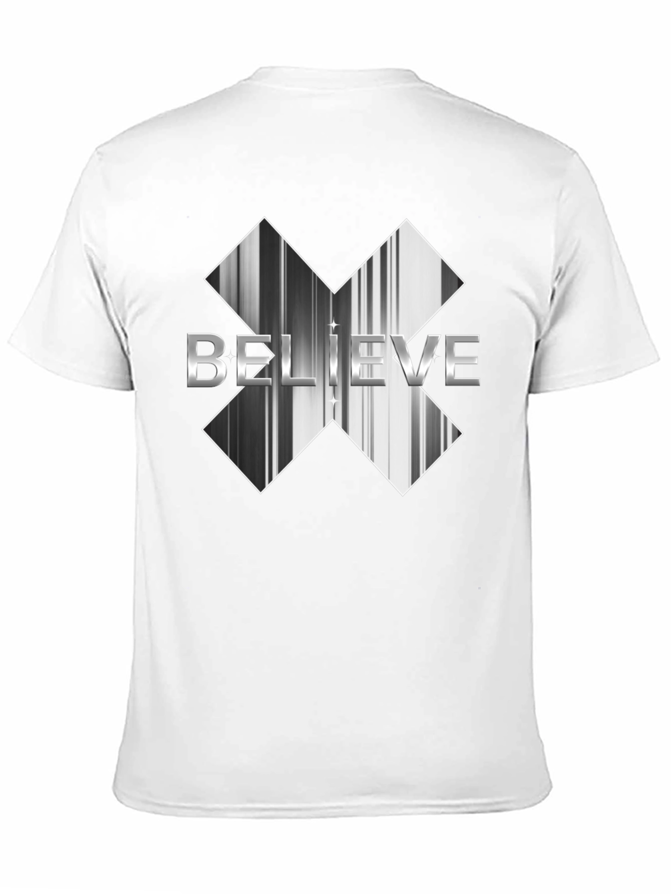 Believe Graphic Tee - Black Cotton Casual Shirt