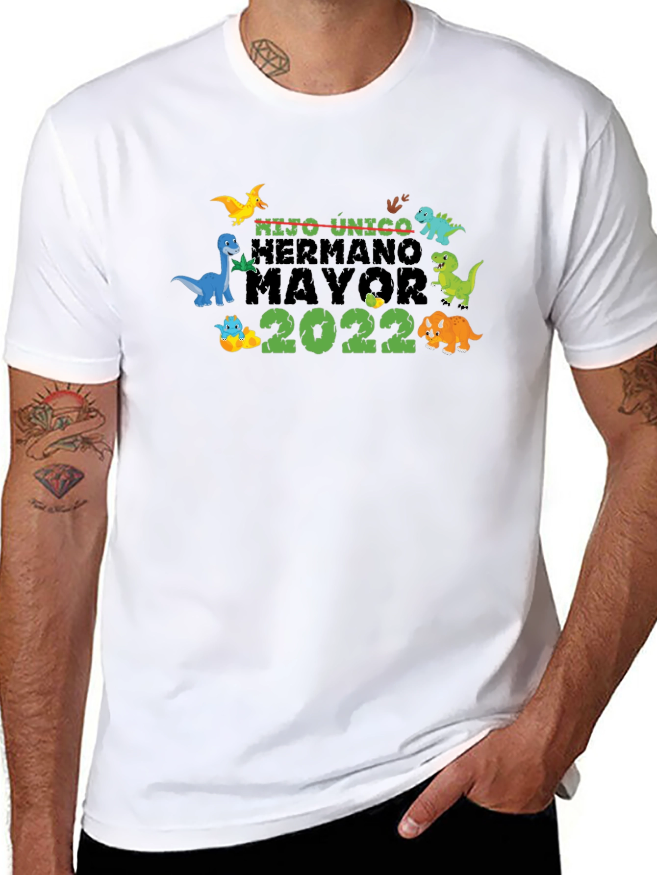 Dinosaur Hermano Mayor 2022 Kids T-Shirt