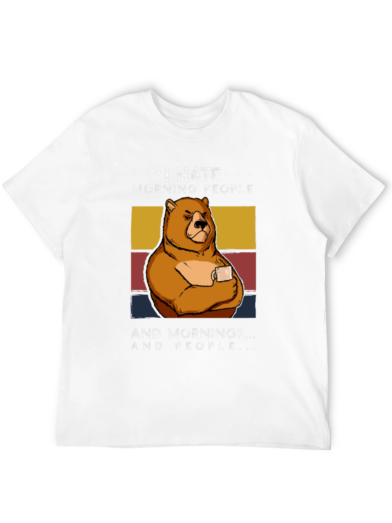 I Hate Morning People Bear T-Shirt
