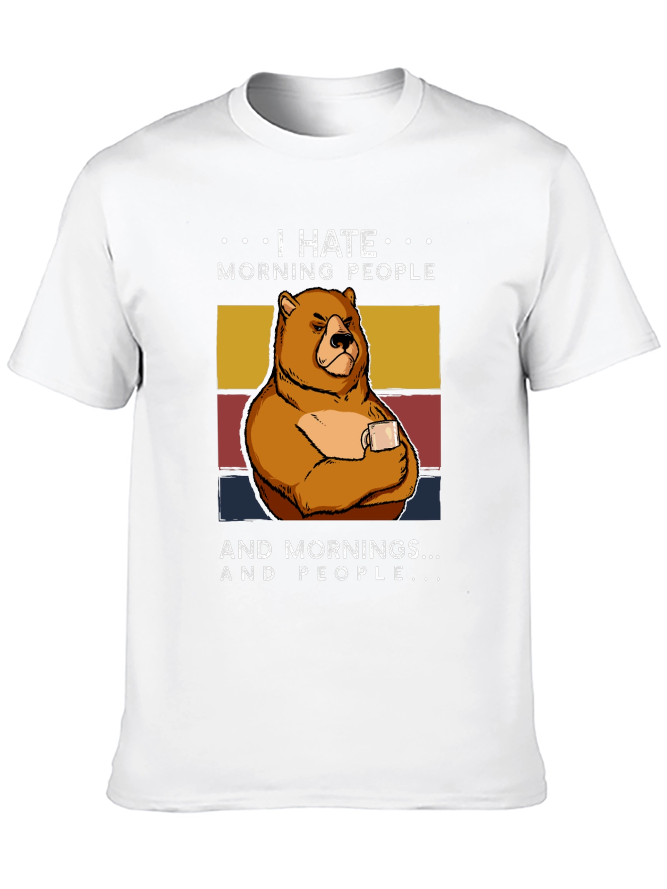I Hate Morning People Bear T-Shirt