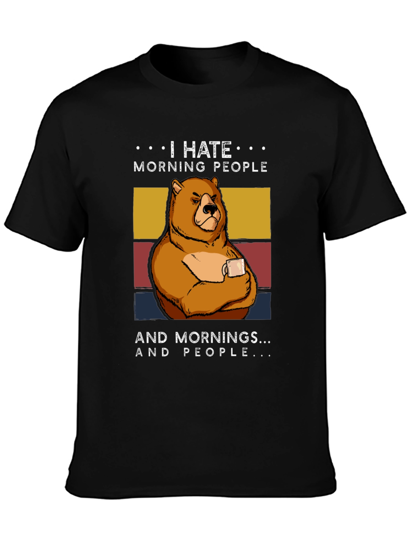 I Hate Morning People Bear T-Shirt