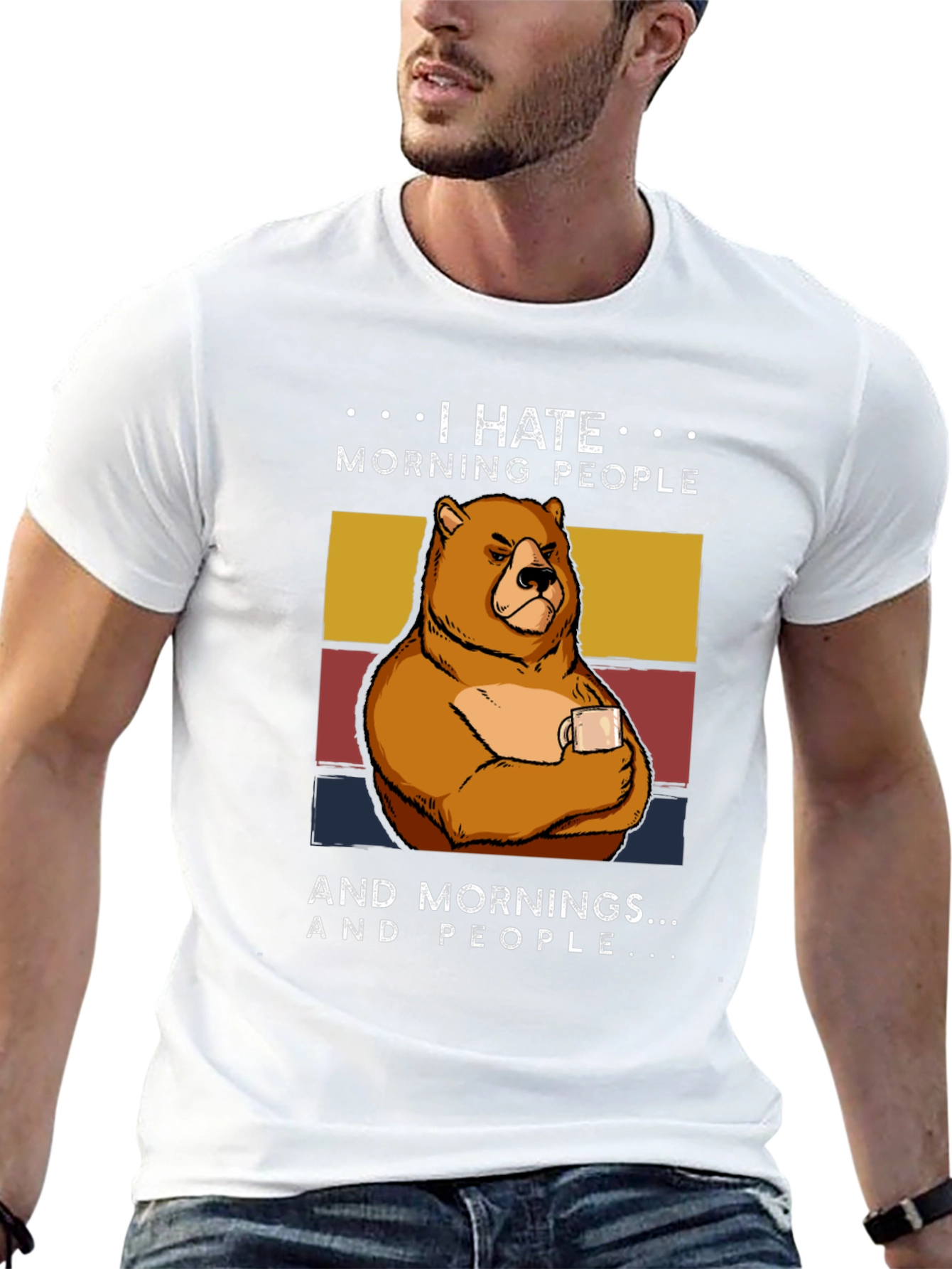 I Hate Morning People Bear T-Shirt