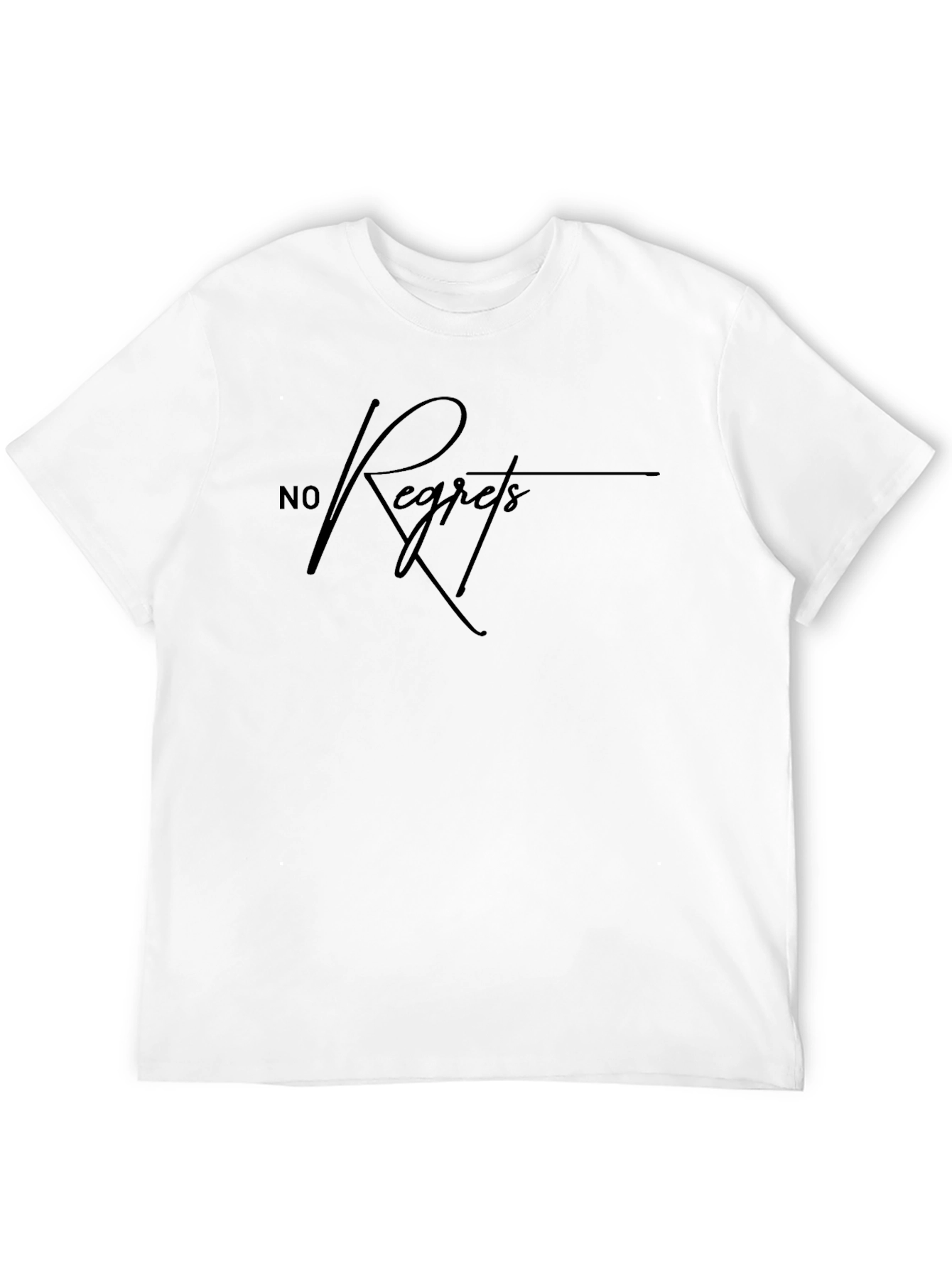No Regrets Graphic Tee - Black Casual