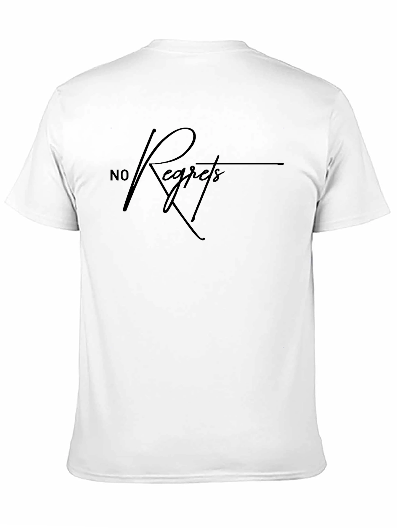 No Regrets Graphic Tee - Black Casual