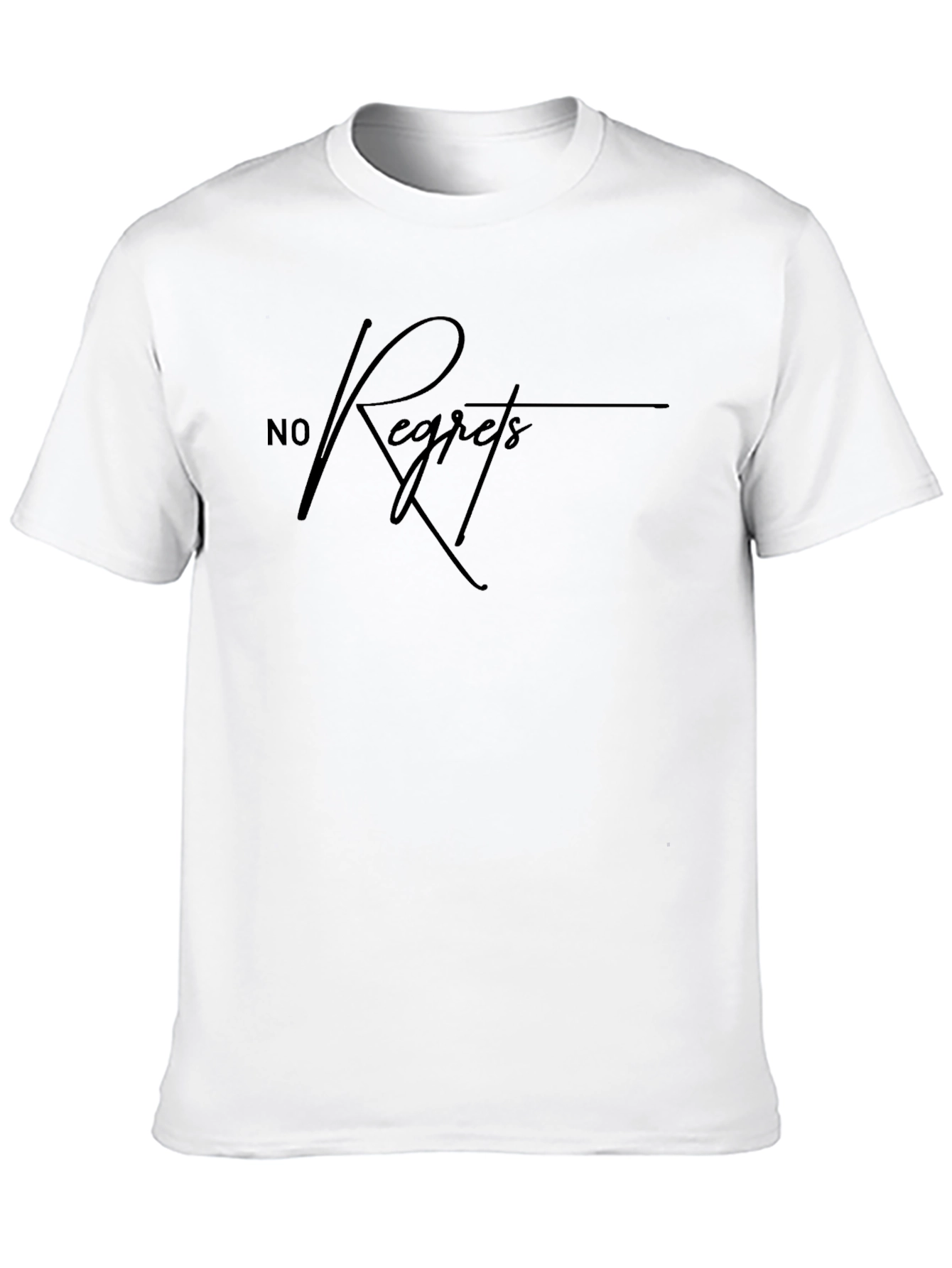 No Regrets Graphic Tee - Black Casual