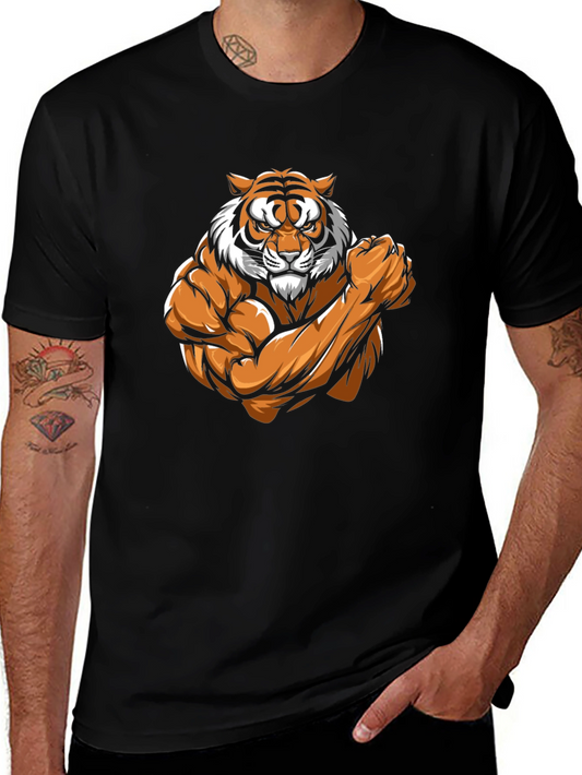 Black Tiger Muscle Graphic Tee