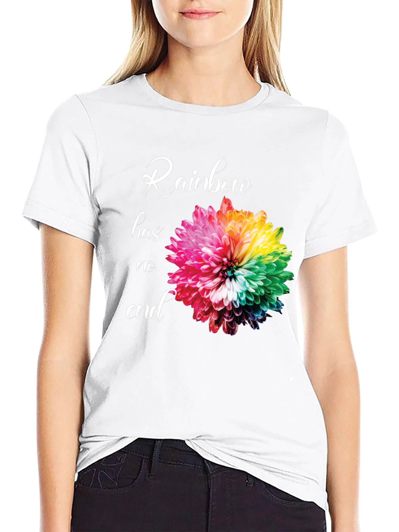 Rainbow Flower Graphic Tee
