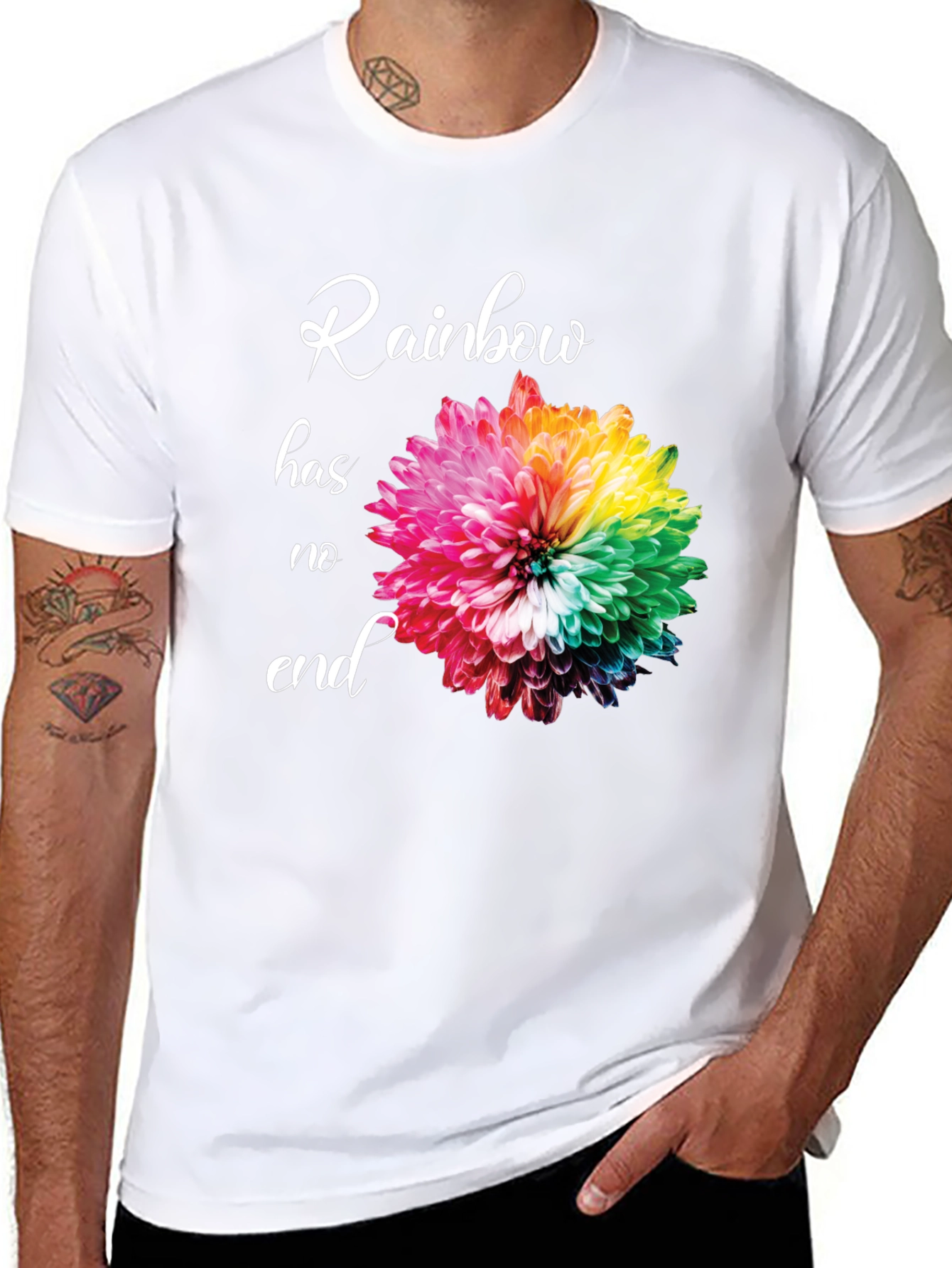 Rainbow Flower Graphic Tee