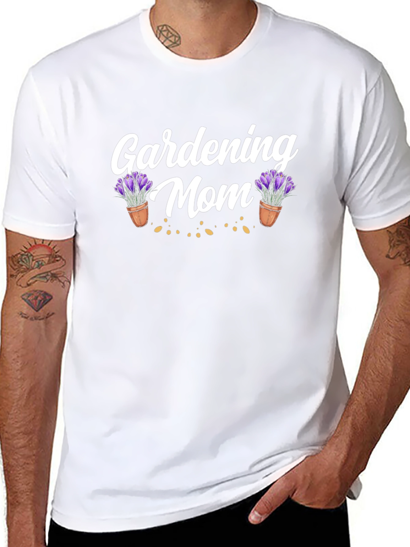 Gardening Mom T-Shirt - Floral Design