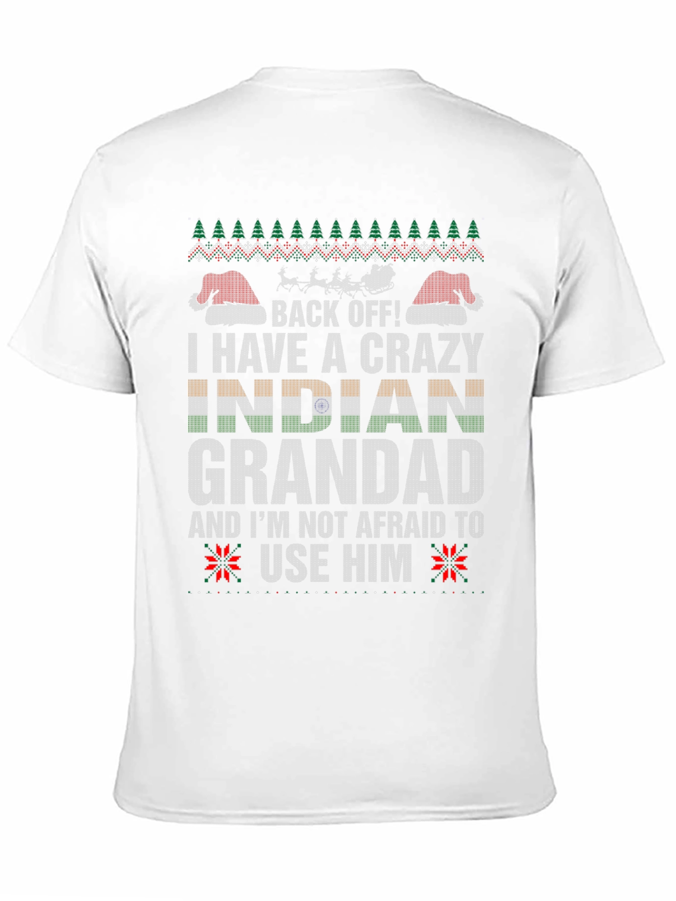 Crazy Indian Grandad Christmas T-Shirt