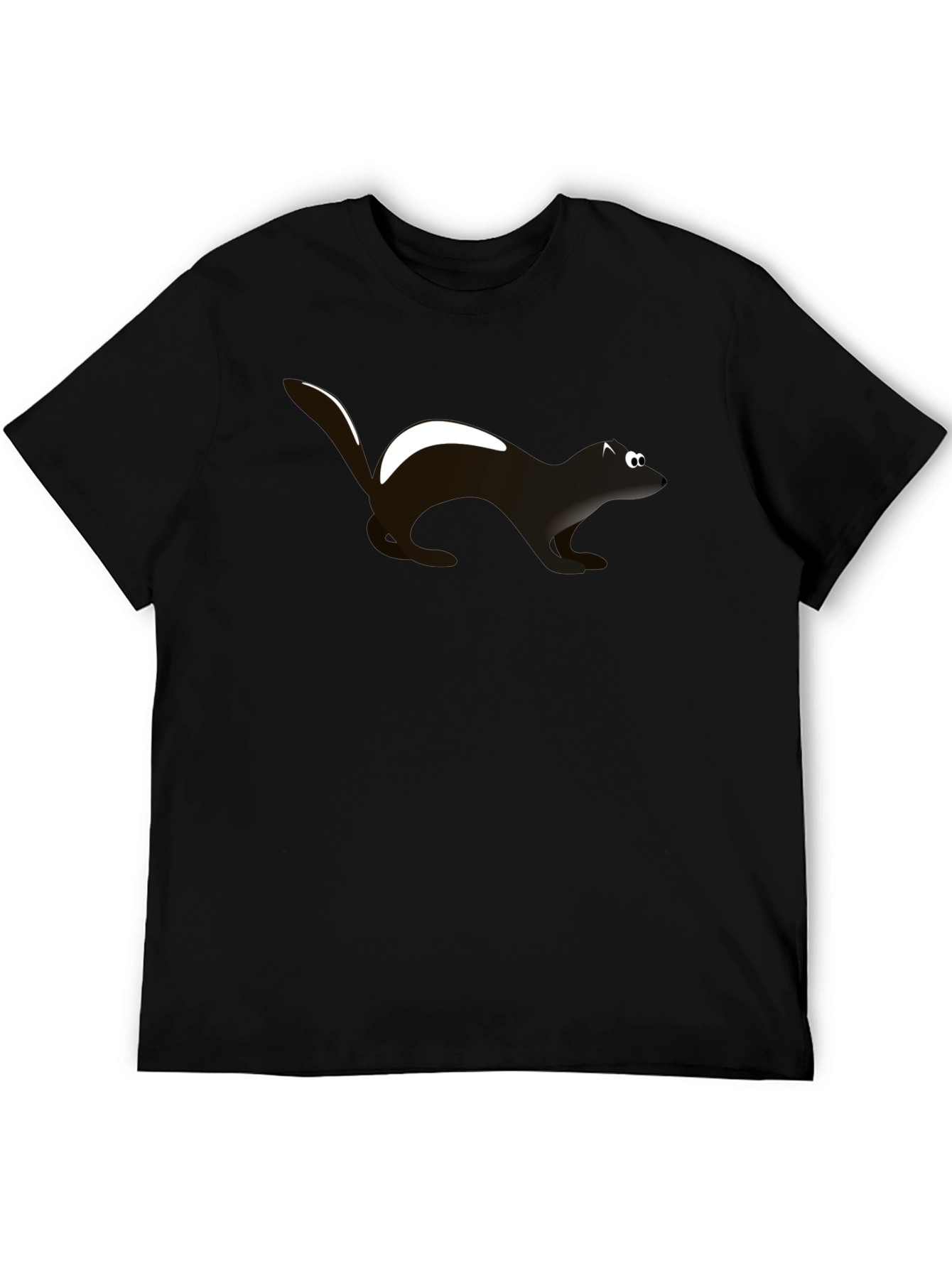 Mens Black Skunk Graphic Tee