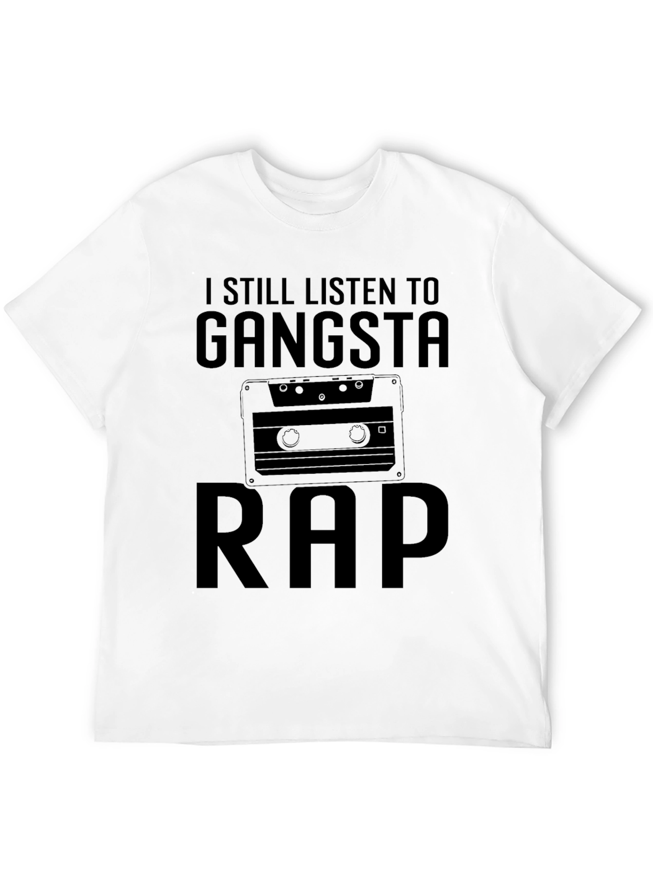 Gangsta Rap Cassette T-Shirt - Retro Music Tee