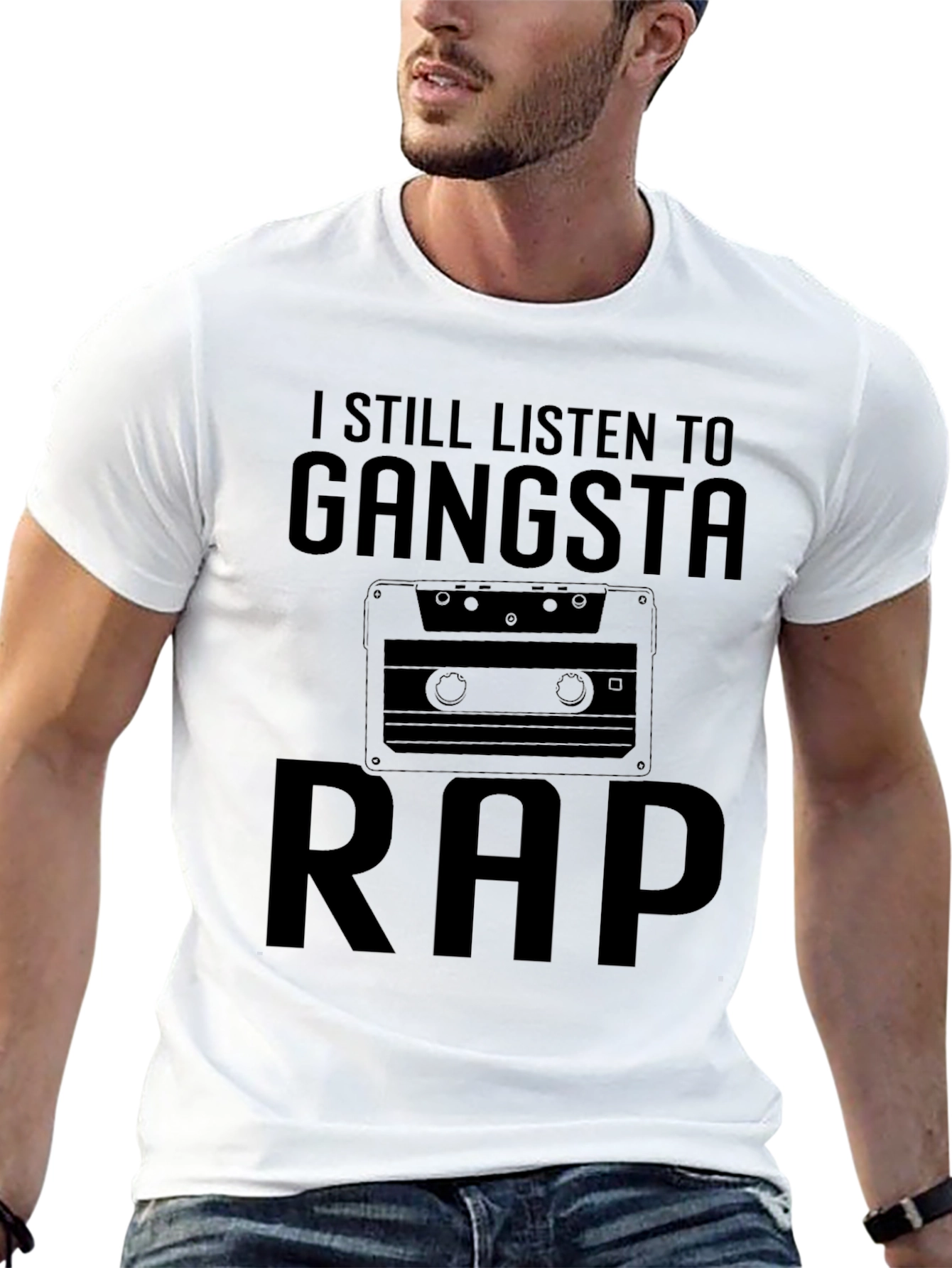 Gangsta Rap Cassette T-Shirt - Retro Music Tee