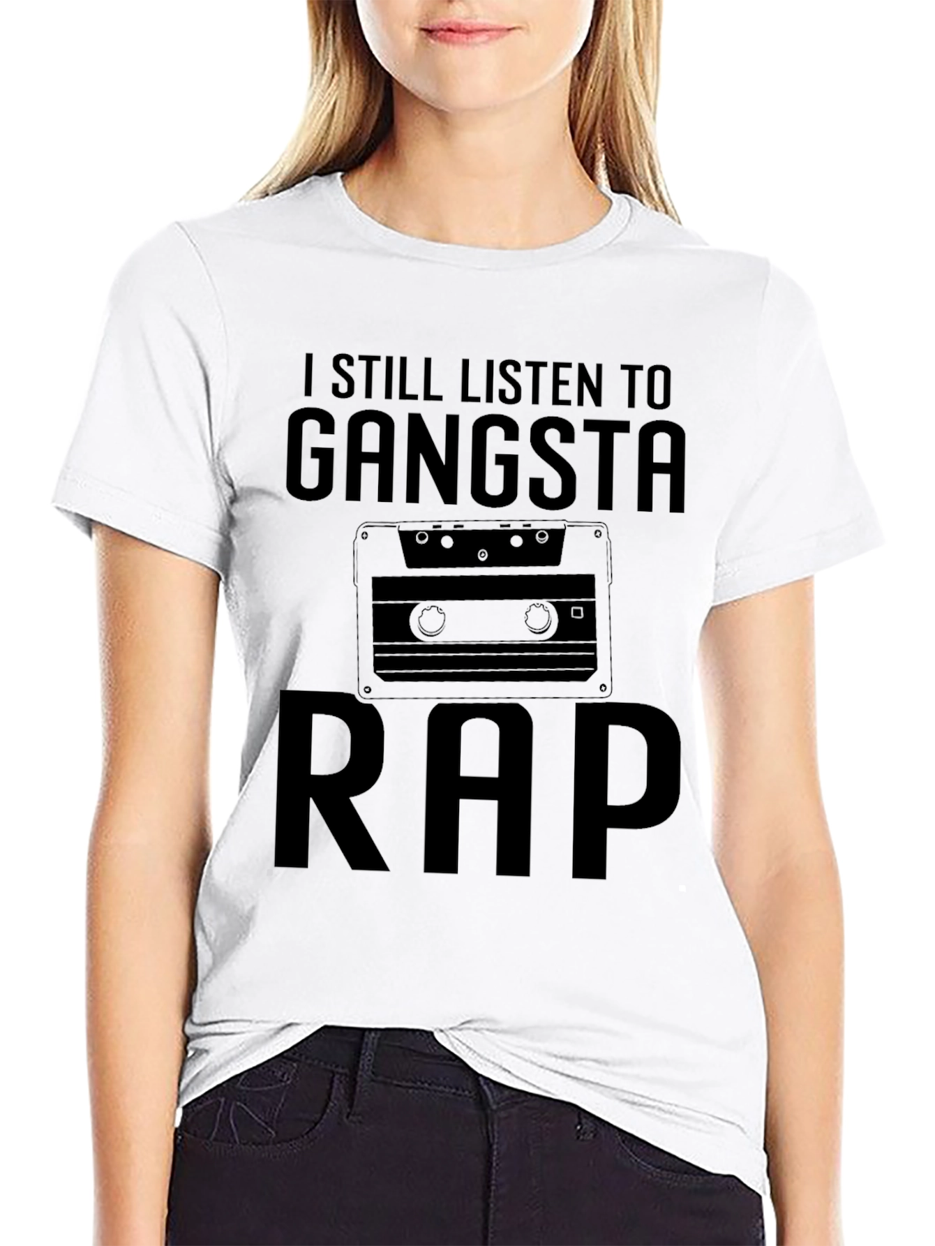 Gangsta Rap Cassette T-Shirt - Retro Music Tee