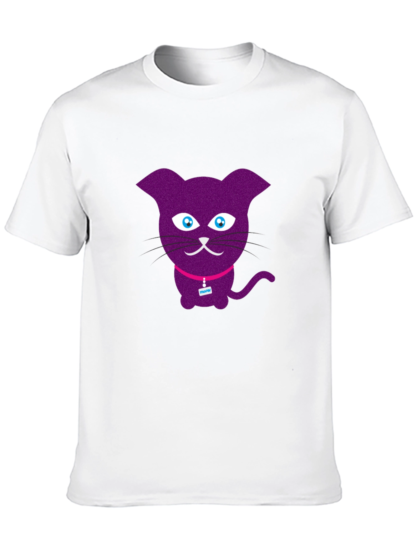 Purple Cat Graphic T-Shirt - Fun Casual Wear