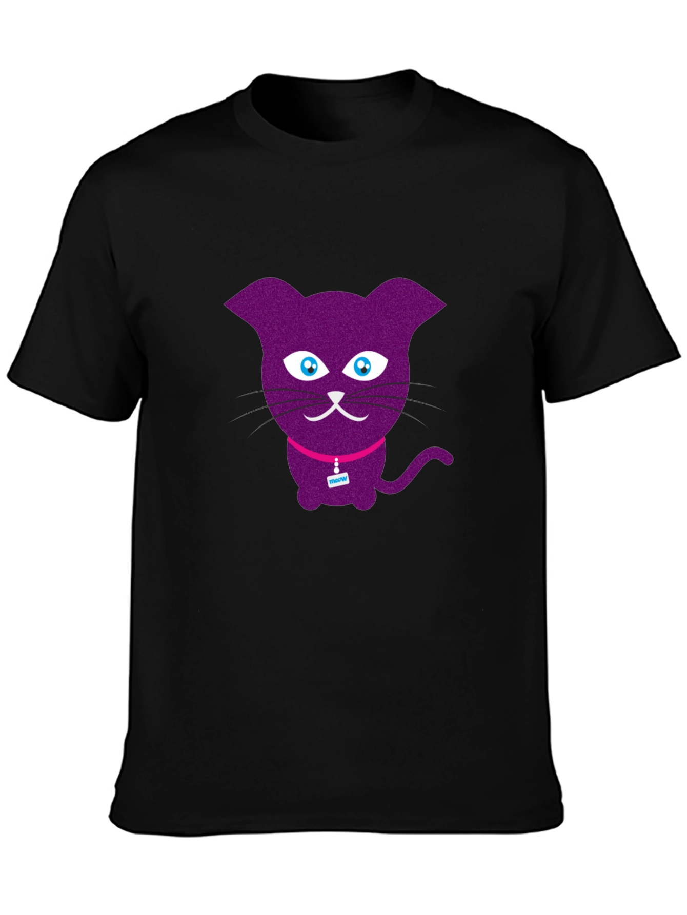 Purple Cat Graphic T-Shirt - Fun Casual Wear